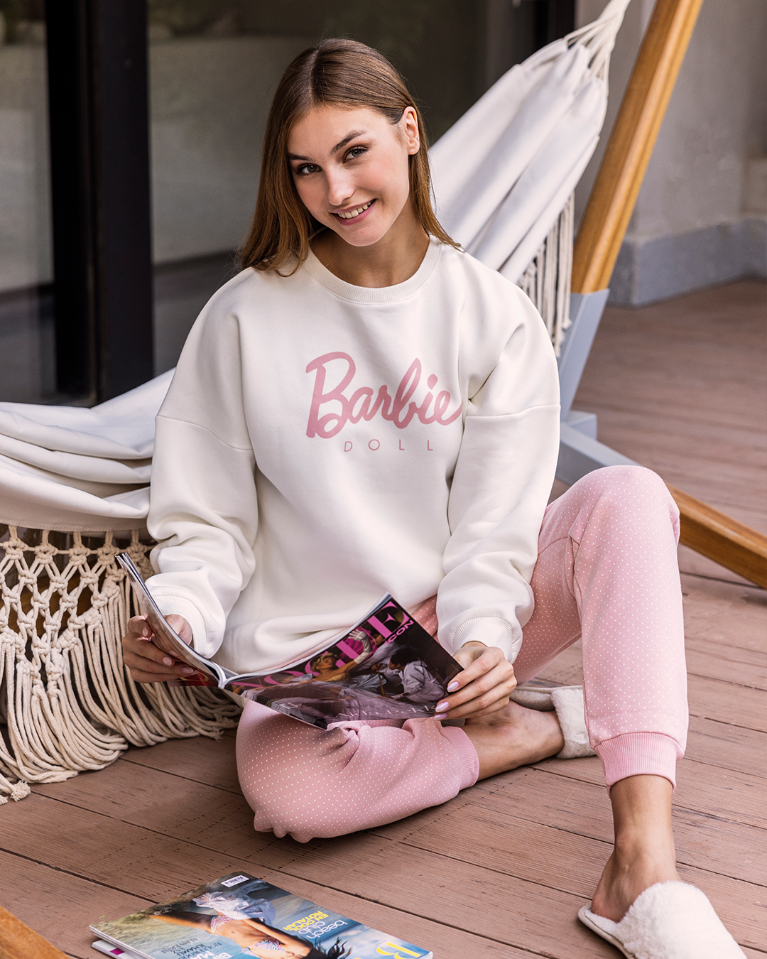 Barbie long sleeve pajamas for women