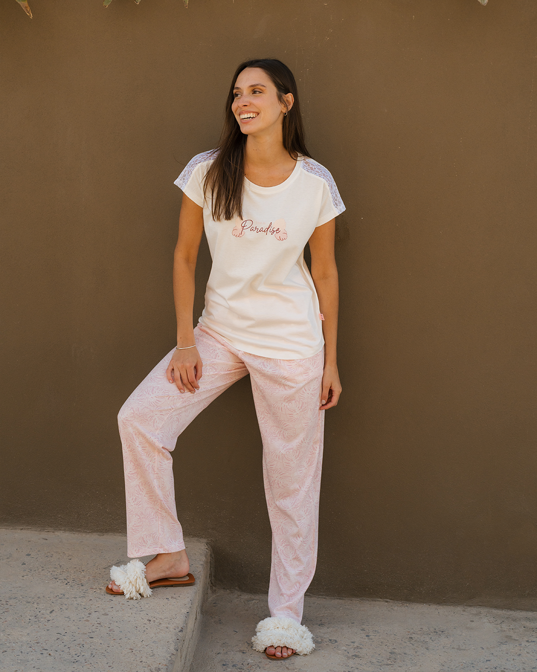 Lost in paradise Women's pajamas with half sleeves and pants