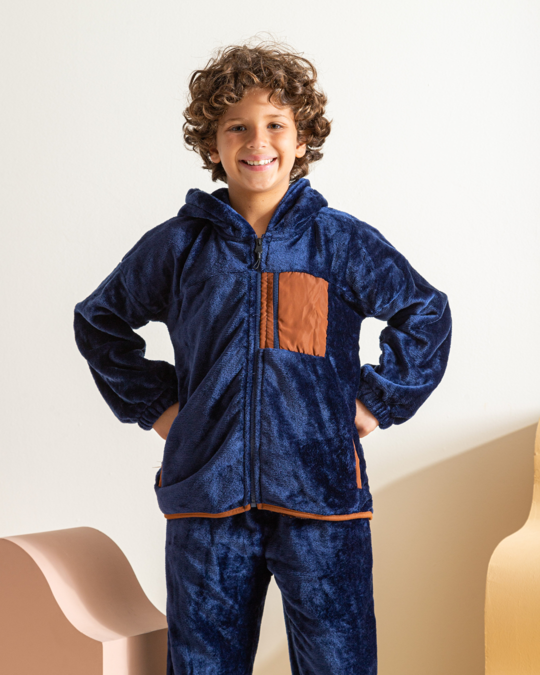 My children's pajamas with a capichon and a polar zipper * waterproof