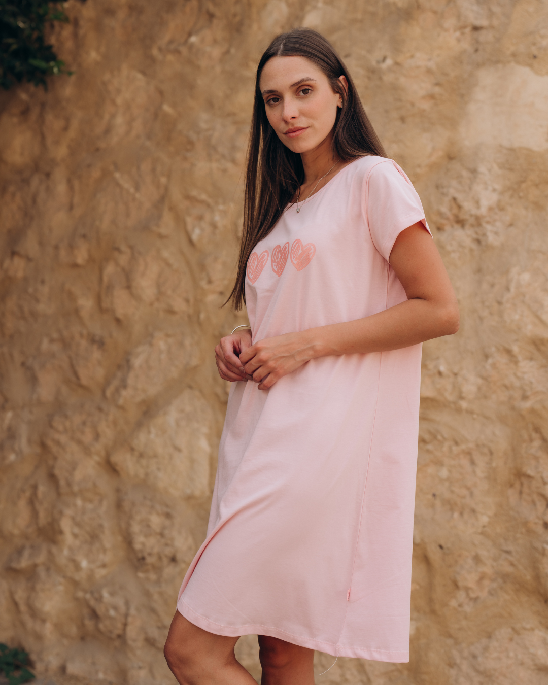 women nightshirt hearts