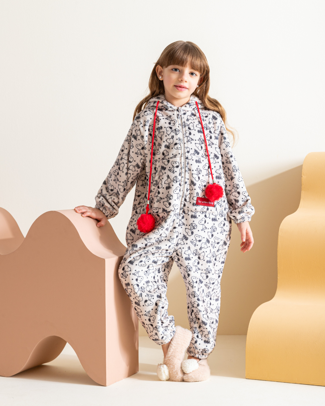 Snoopy Girls Polar Printed Onesie