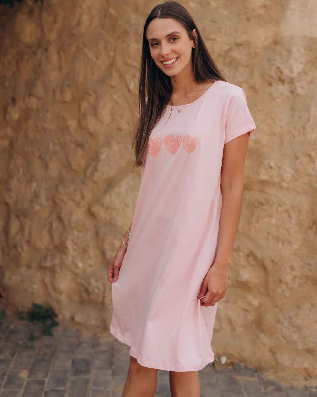 women nightshirt hearts