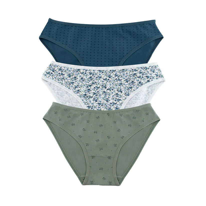 Women's bikini embossed pack 3