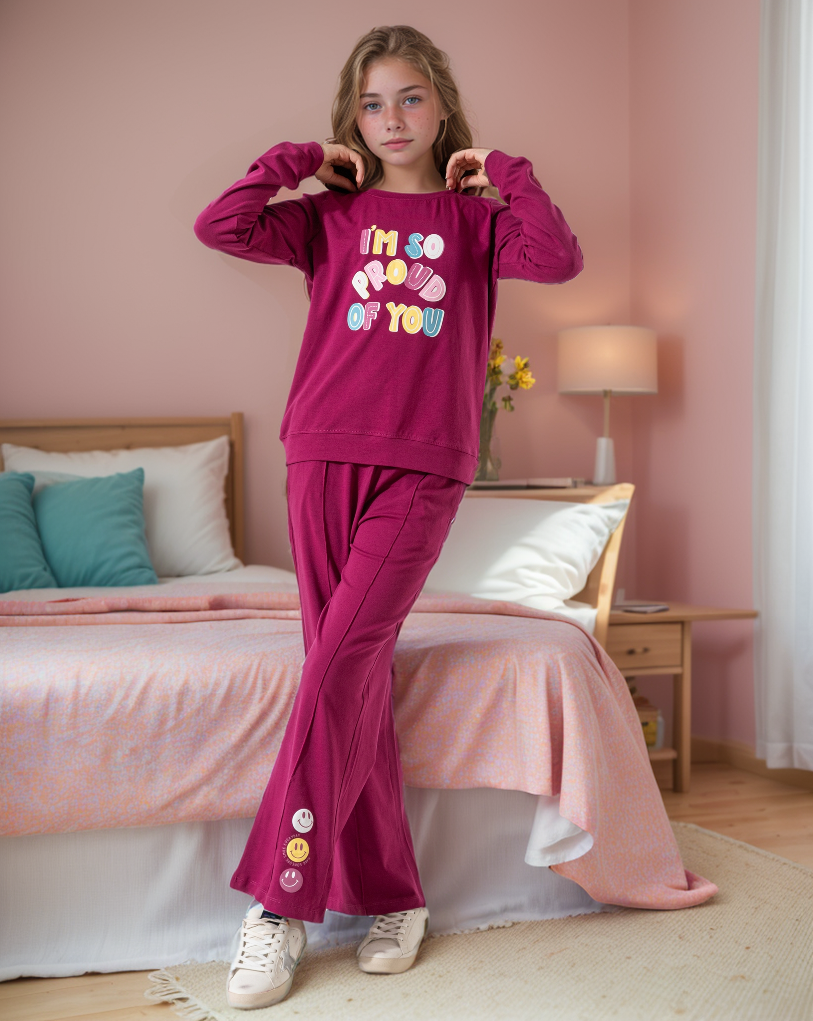 iam so proud of you girls long sleeve pajamas and pants