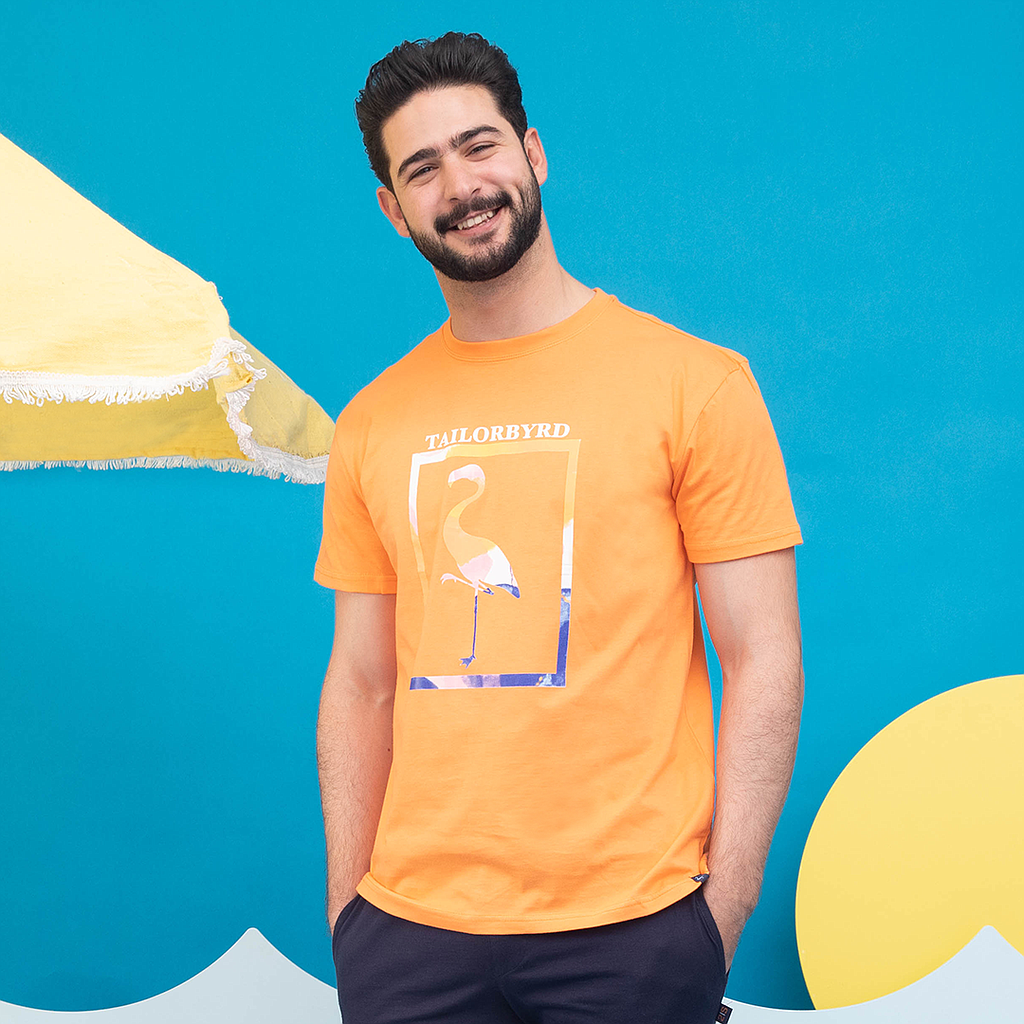 Square flamingo T-shirt