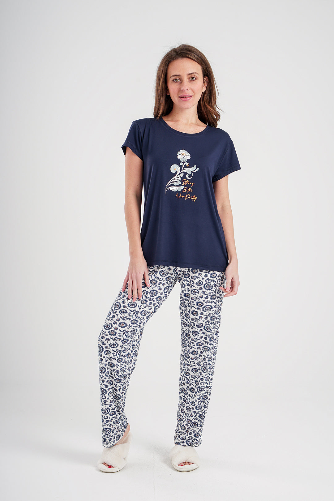 Women's pajamas with printed pants