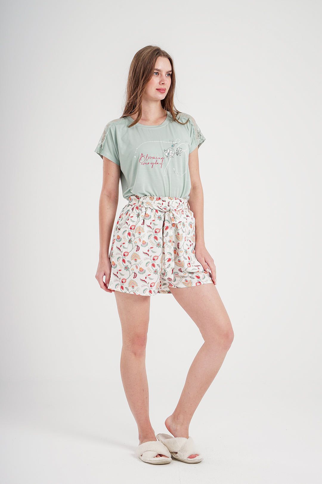 Blooming Everyday Women's Printed Viscose Shorts Pajamas