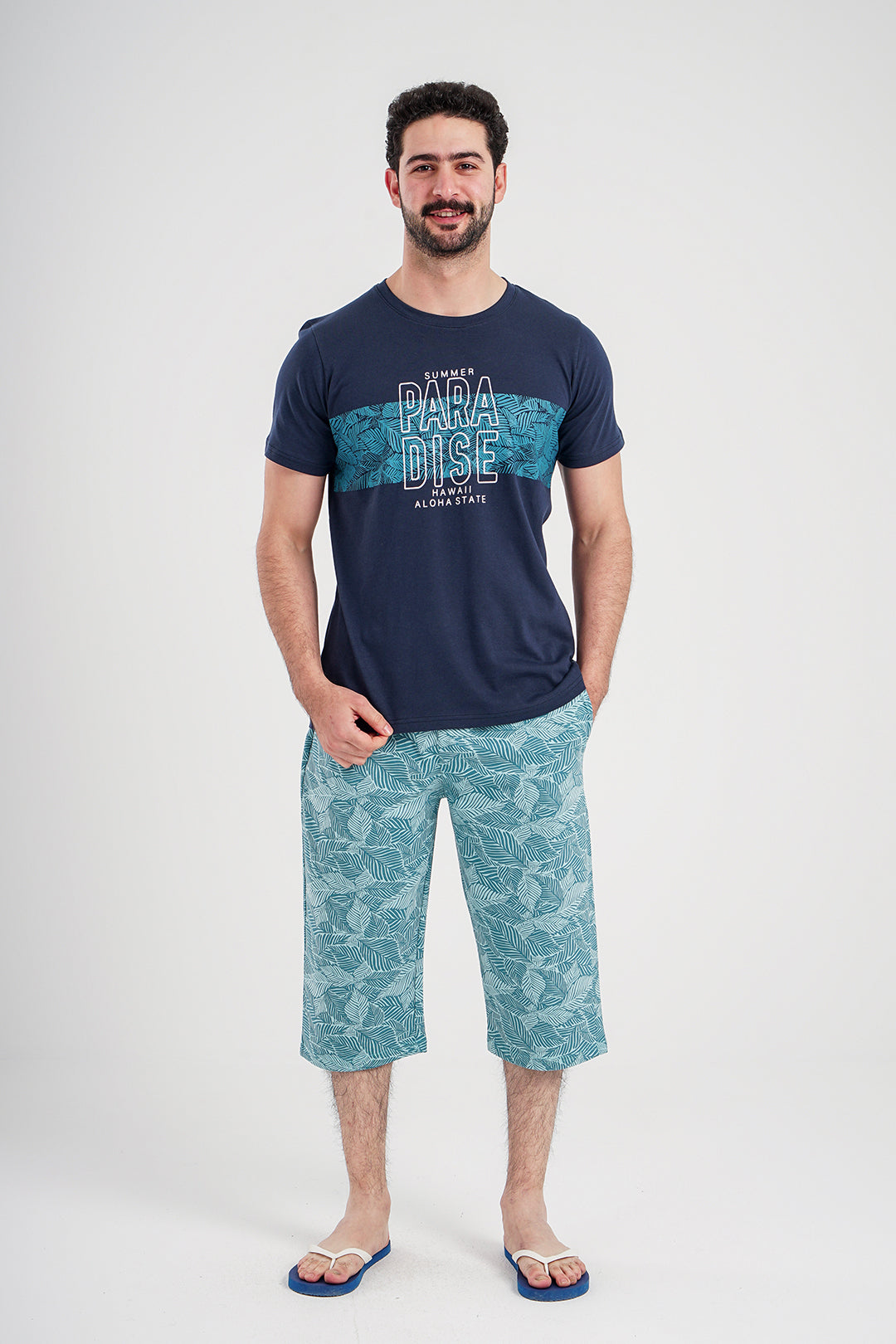 SUMMER PARADISE Men's pajama shorts with print