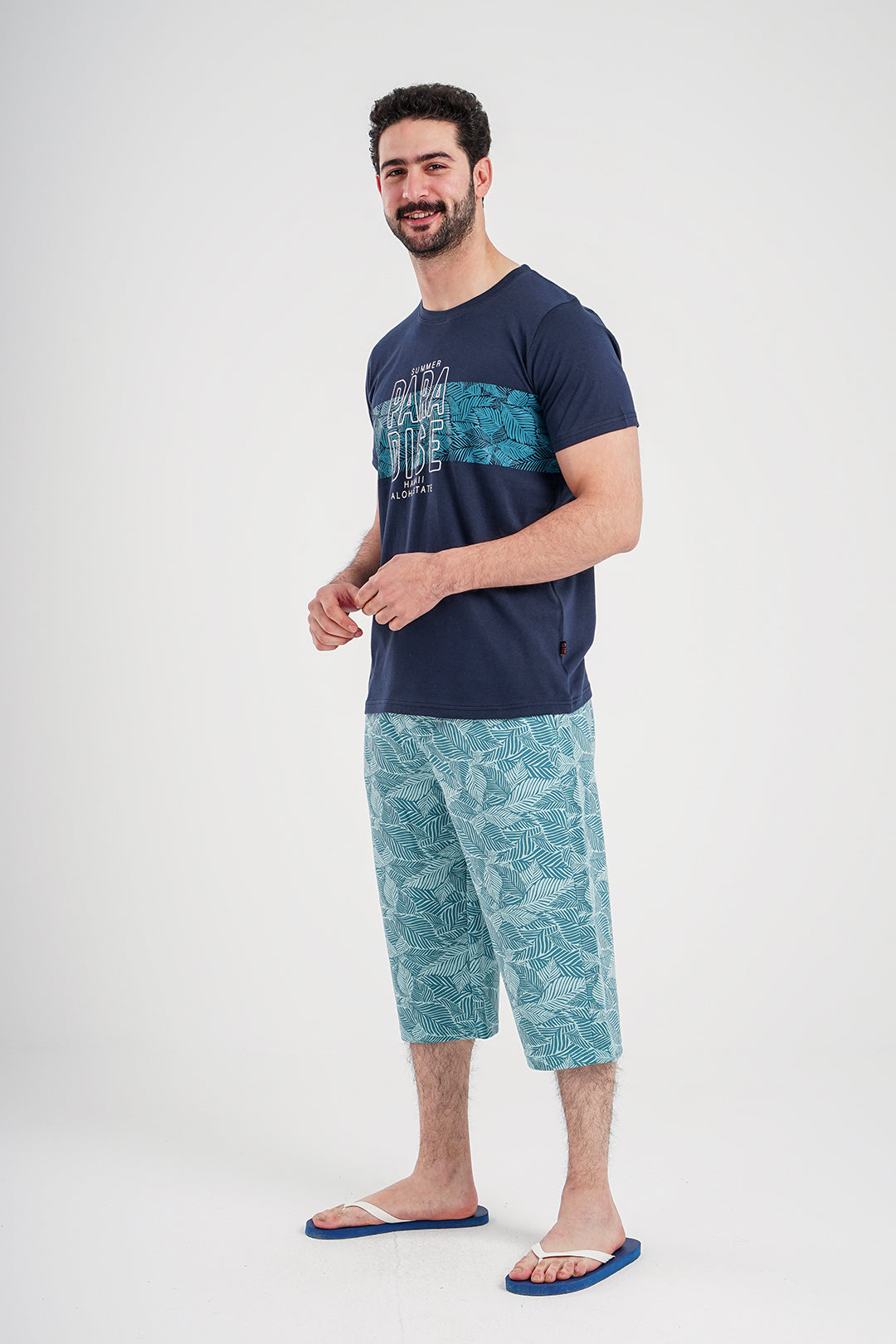 SUMMER PARADISE Men's pajama shorts with print