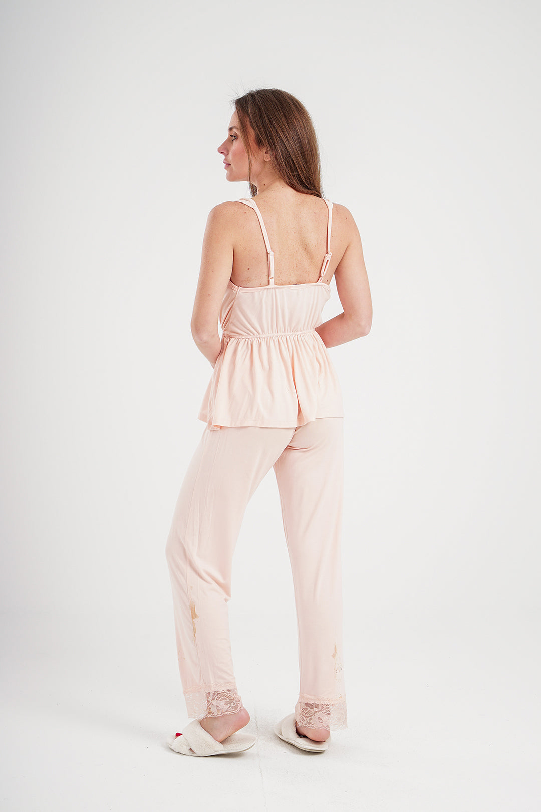 Women's viscose lace pajamas