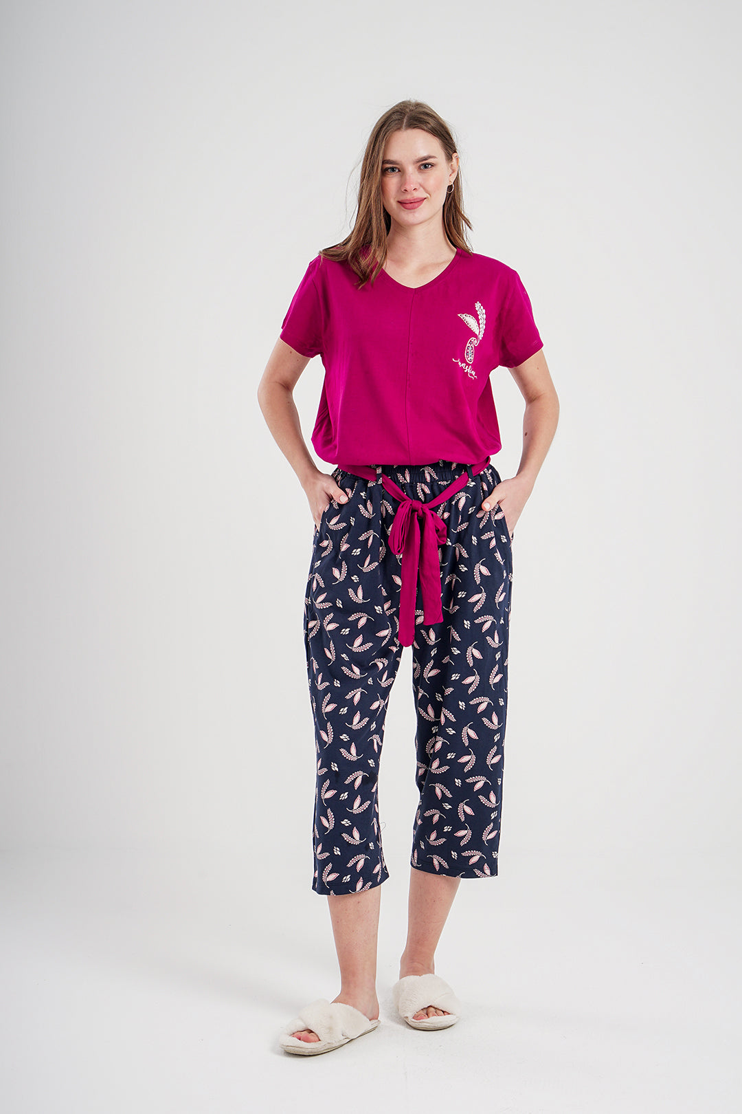 Women's pajamas with printed pants