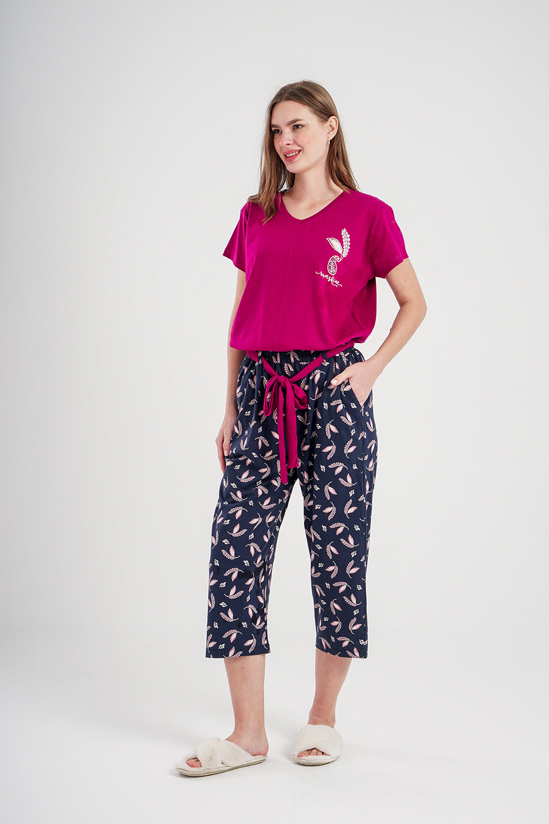 Women's pajamas with printed pants