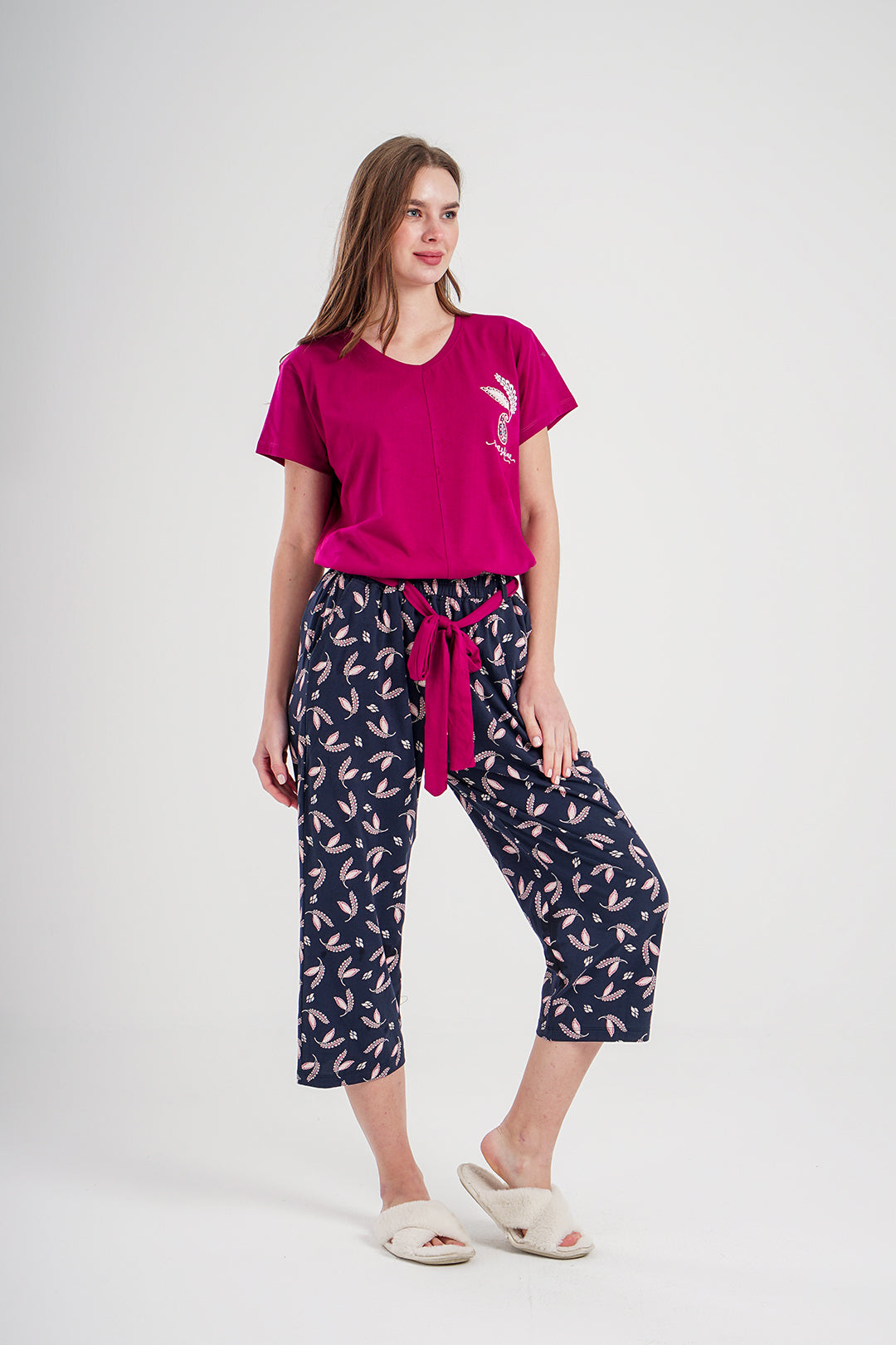 Women's pajamas with printed pants