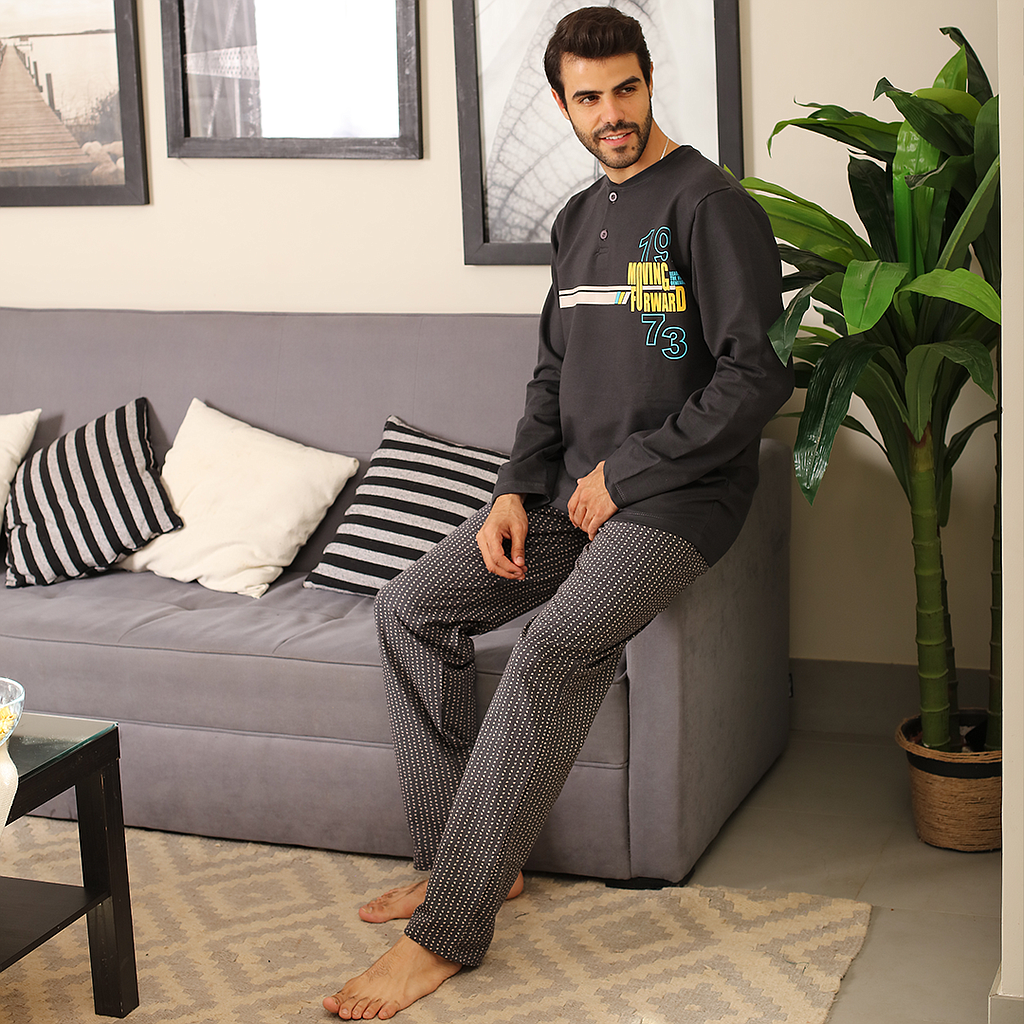 MOVING FORWARD Men's pajamas with round buttons 