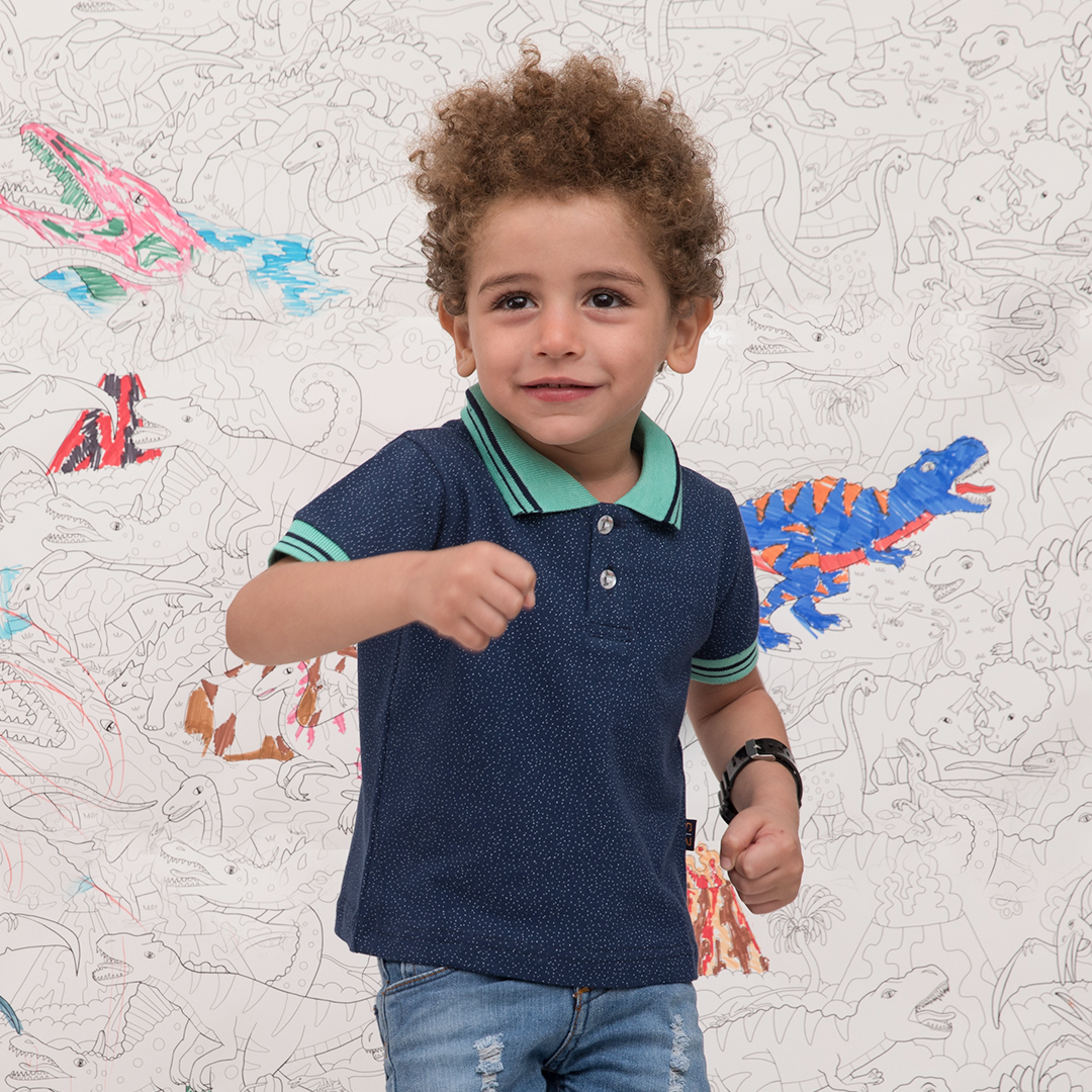 Children's polo shirt, dotted