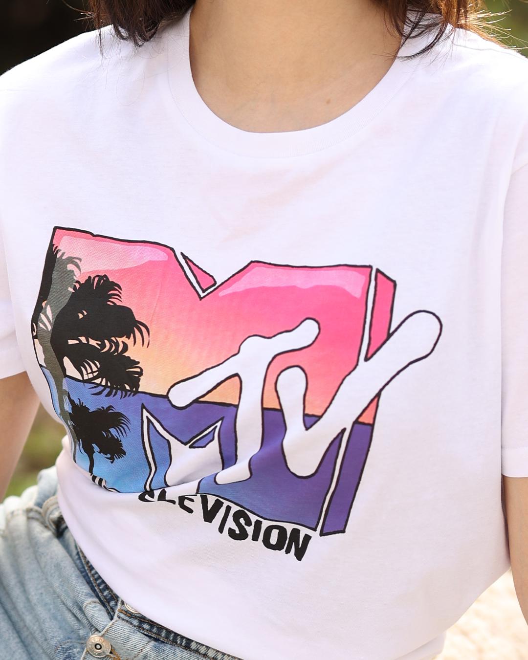 mtv Women's Half Sleeve Hawaiian T-shirt