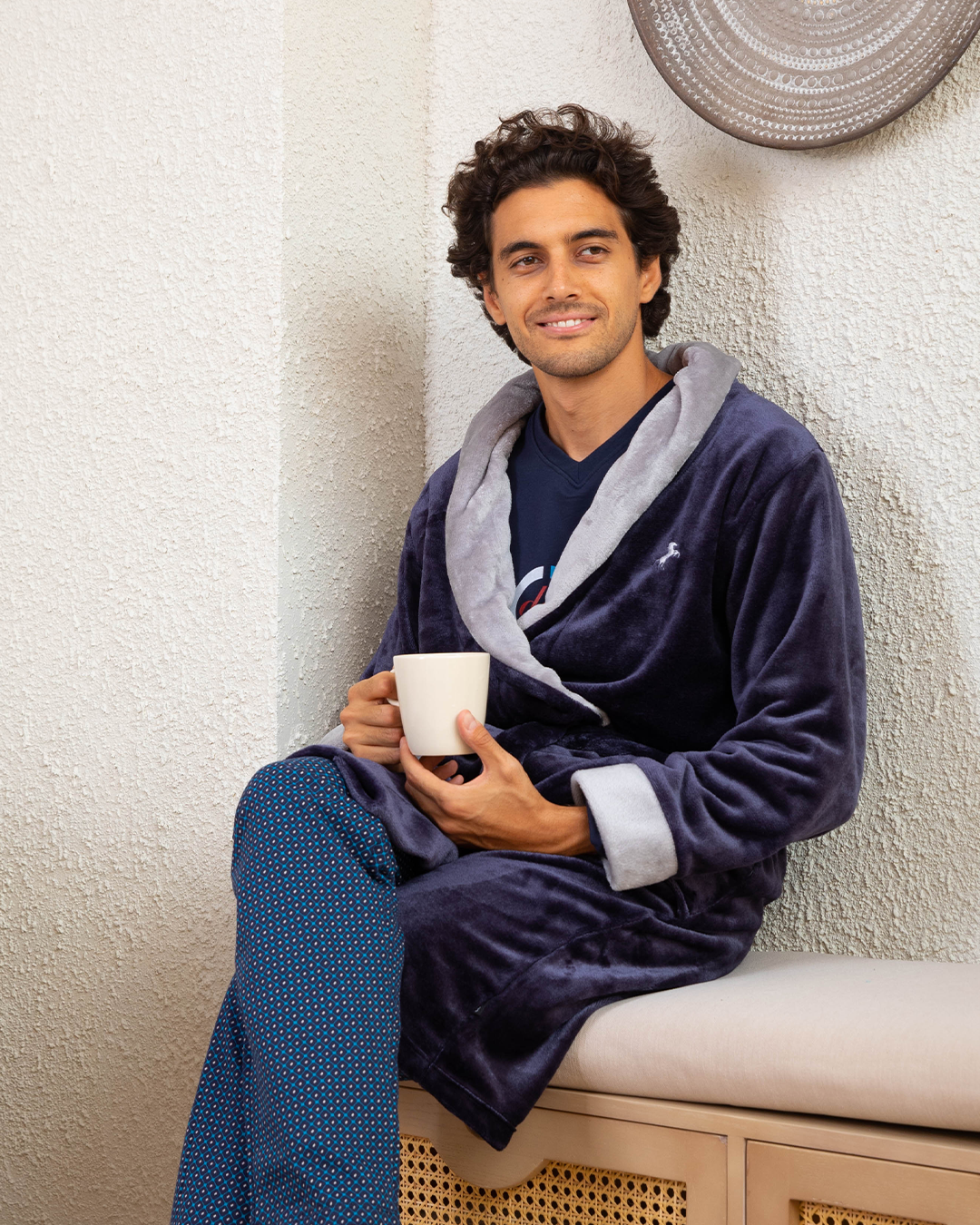 Men's Cool Shawl Polar Robe