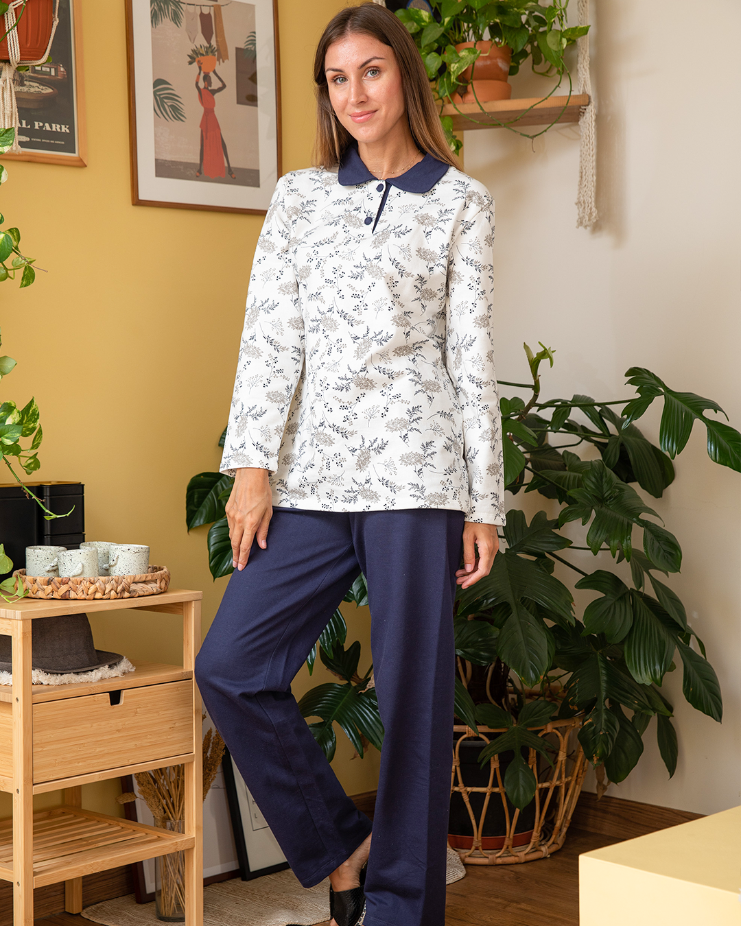 Women's winter pajamas Milton Polo Rotary Branches