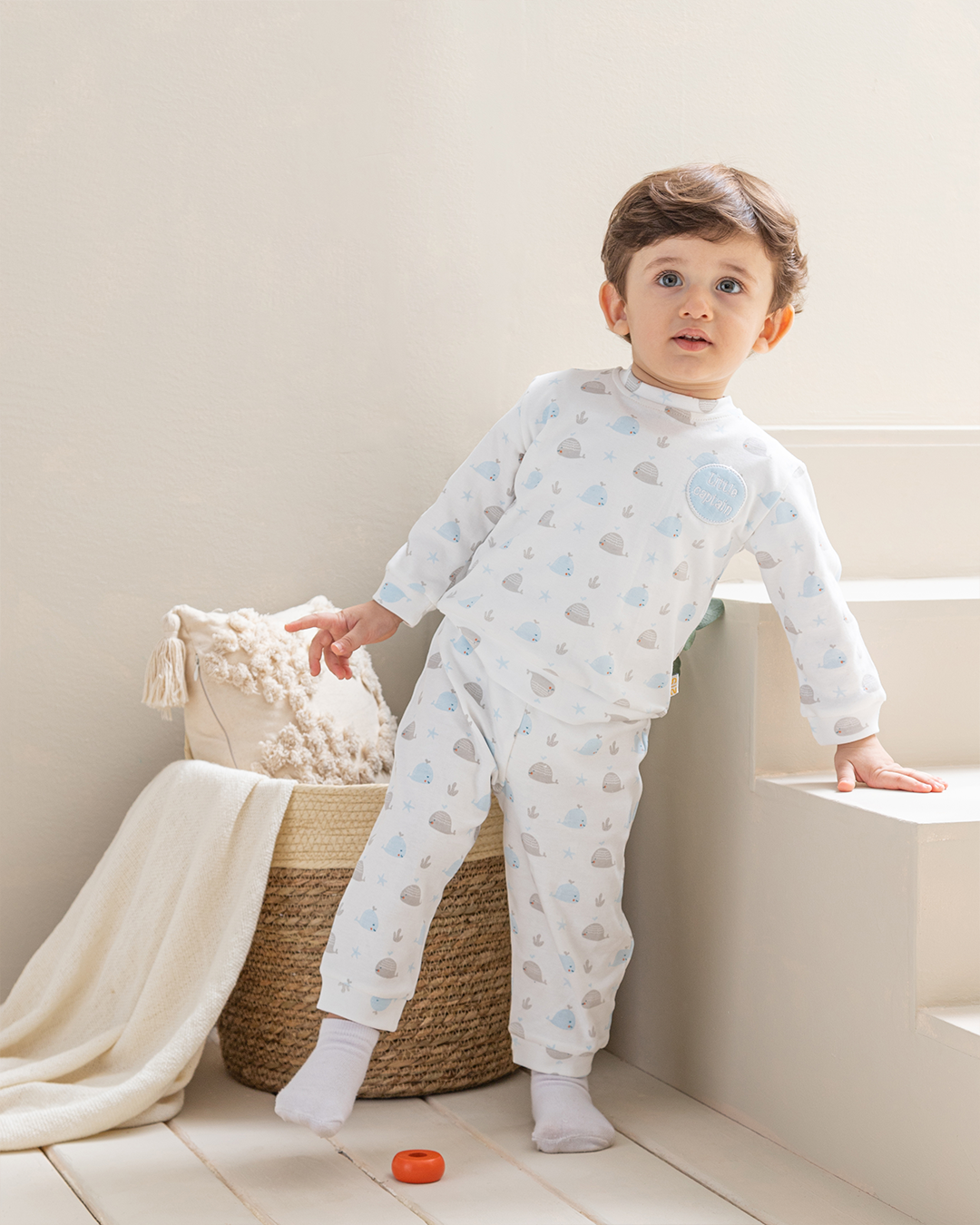 Little Captain Interlock printed pajamas for boys