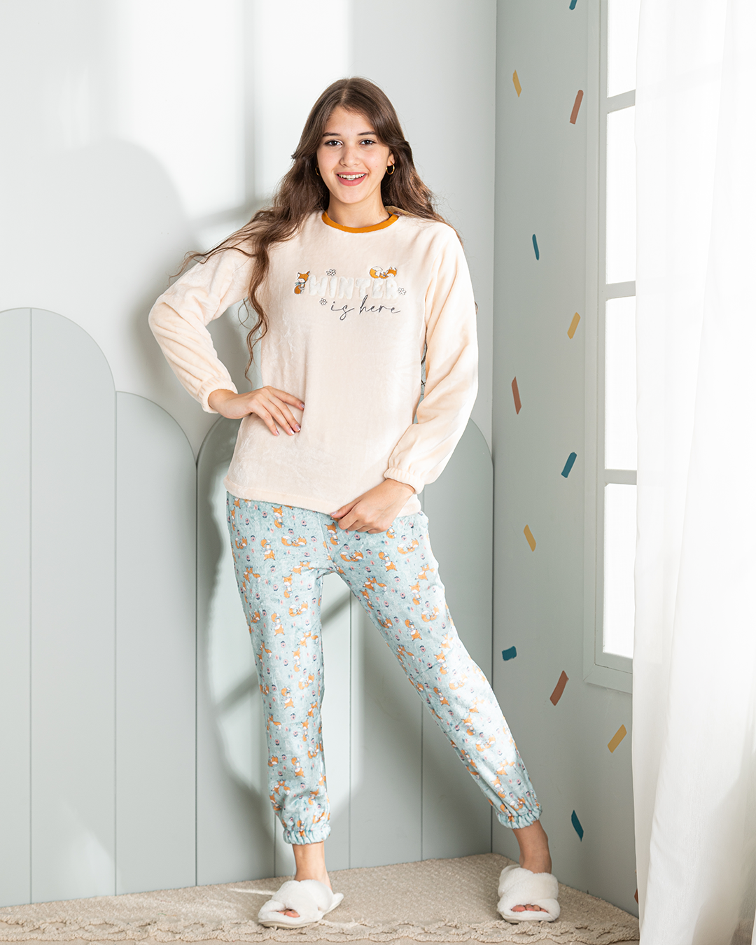 Winter is here. Girls' Polar Pajamas