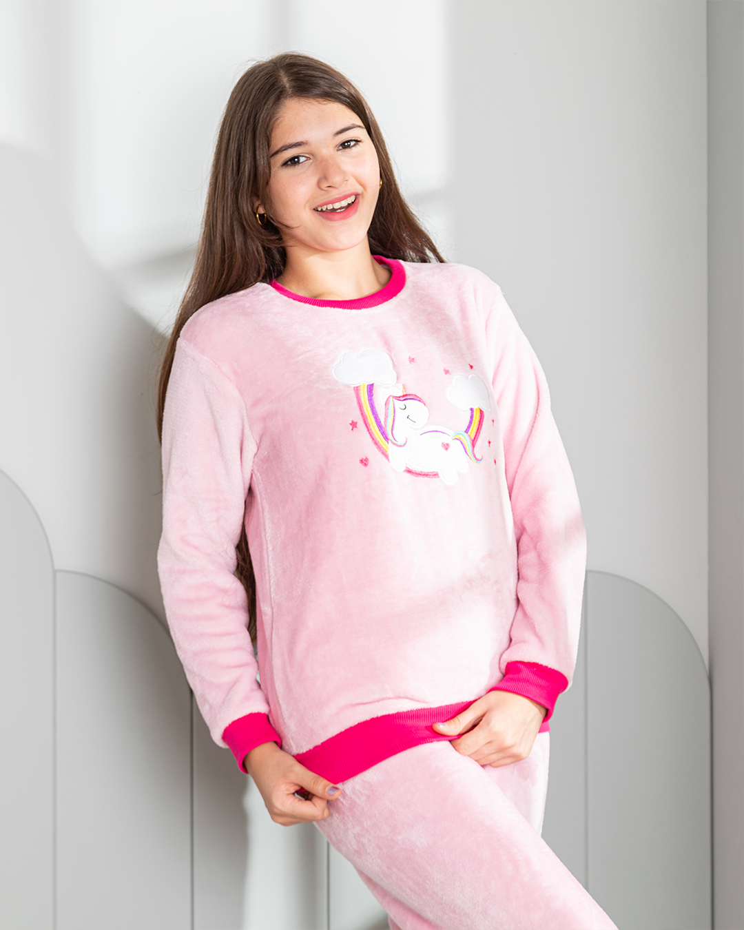 Polar Pink Girls Unicorn Pajamas