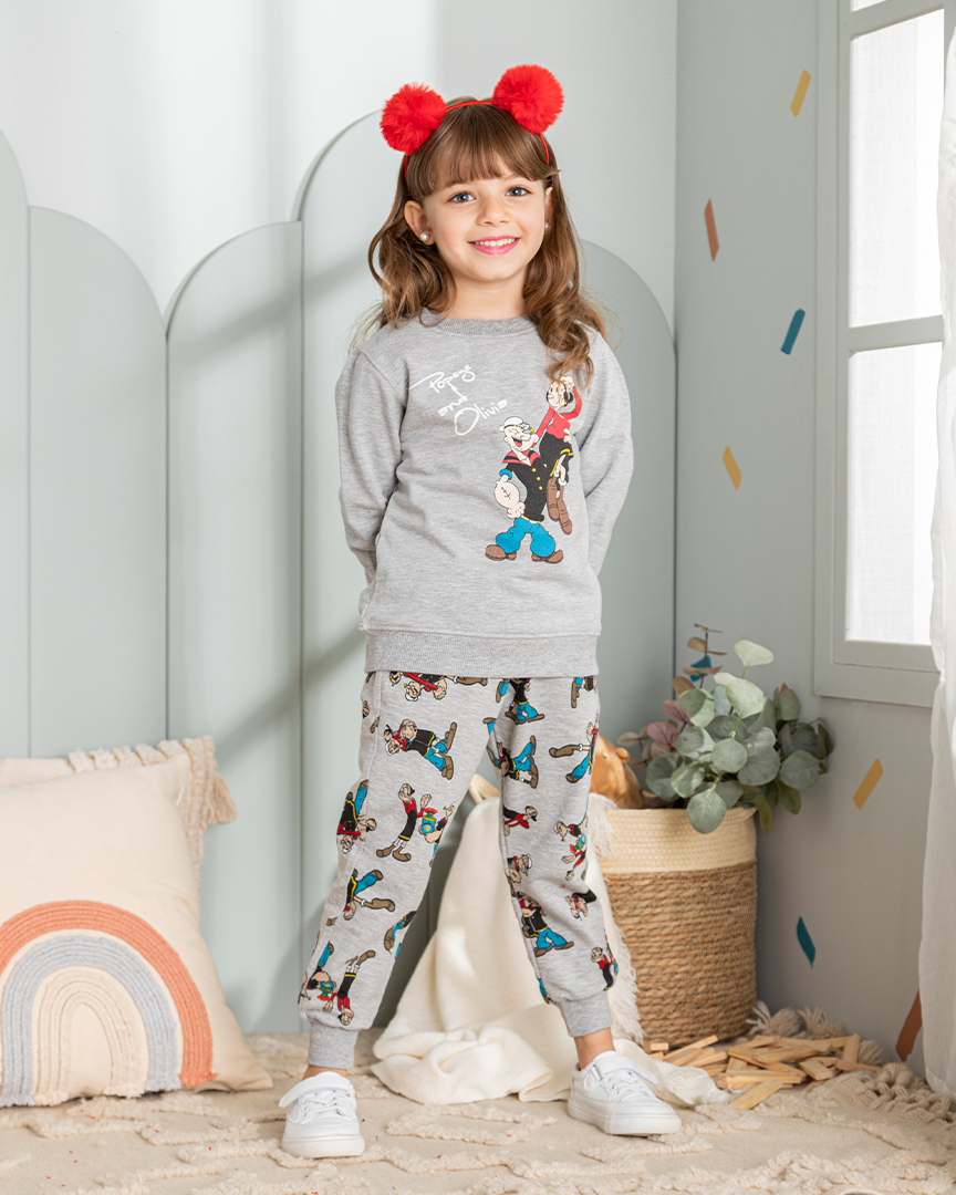  girls' pajamas, Popeye Basic