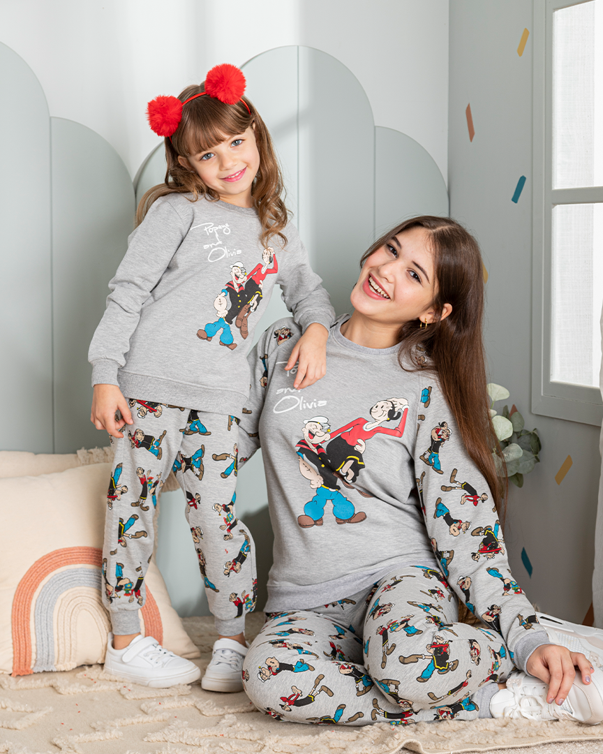  girls' pajamas, Popeye Basic