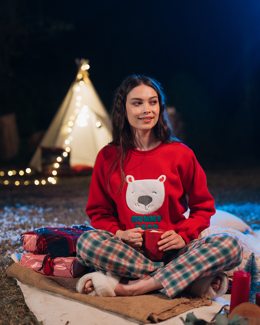 Mummy Bear Women's Christmas Pajamas