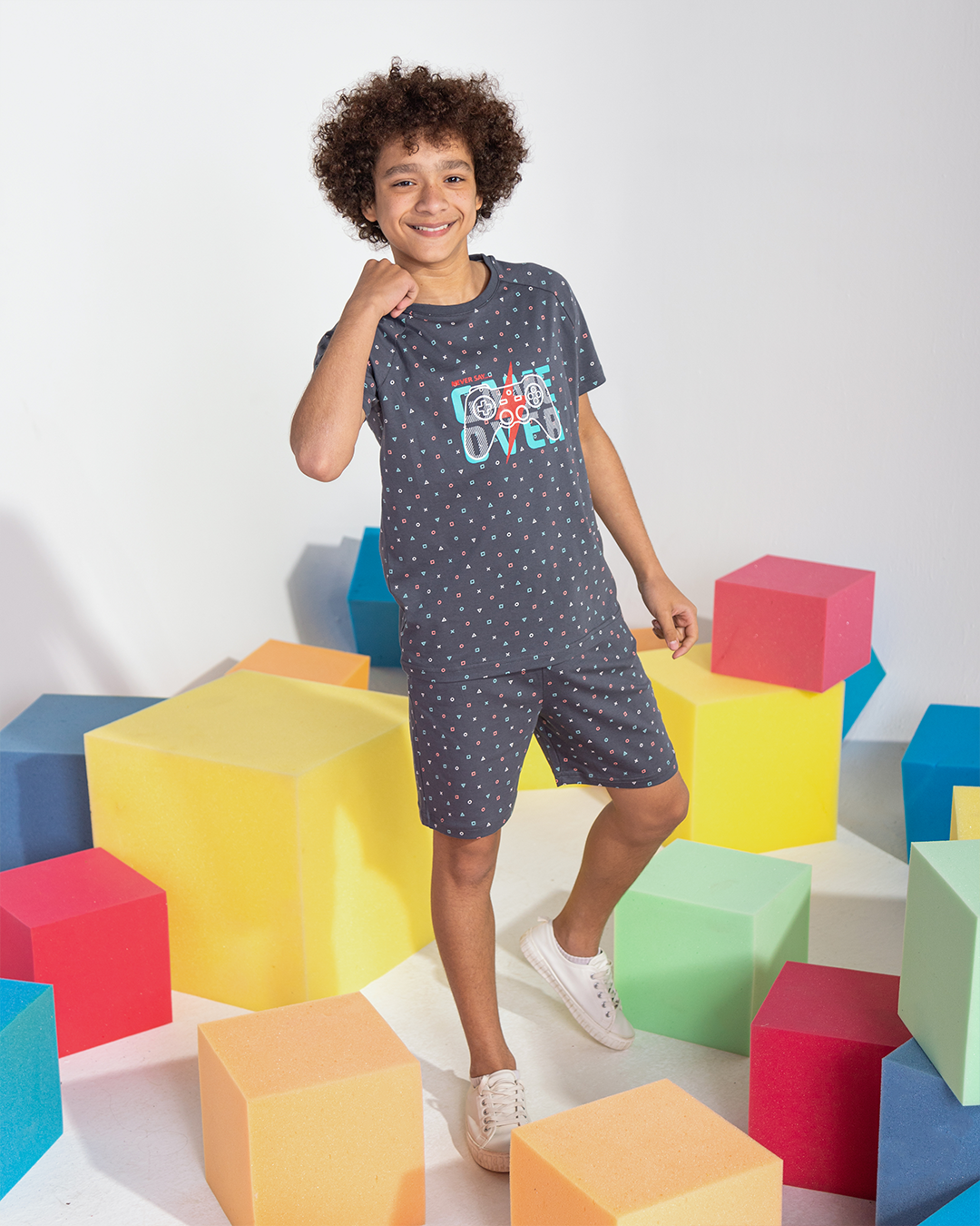 game over boys' pajamas, printed T-shirt and shorts