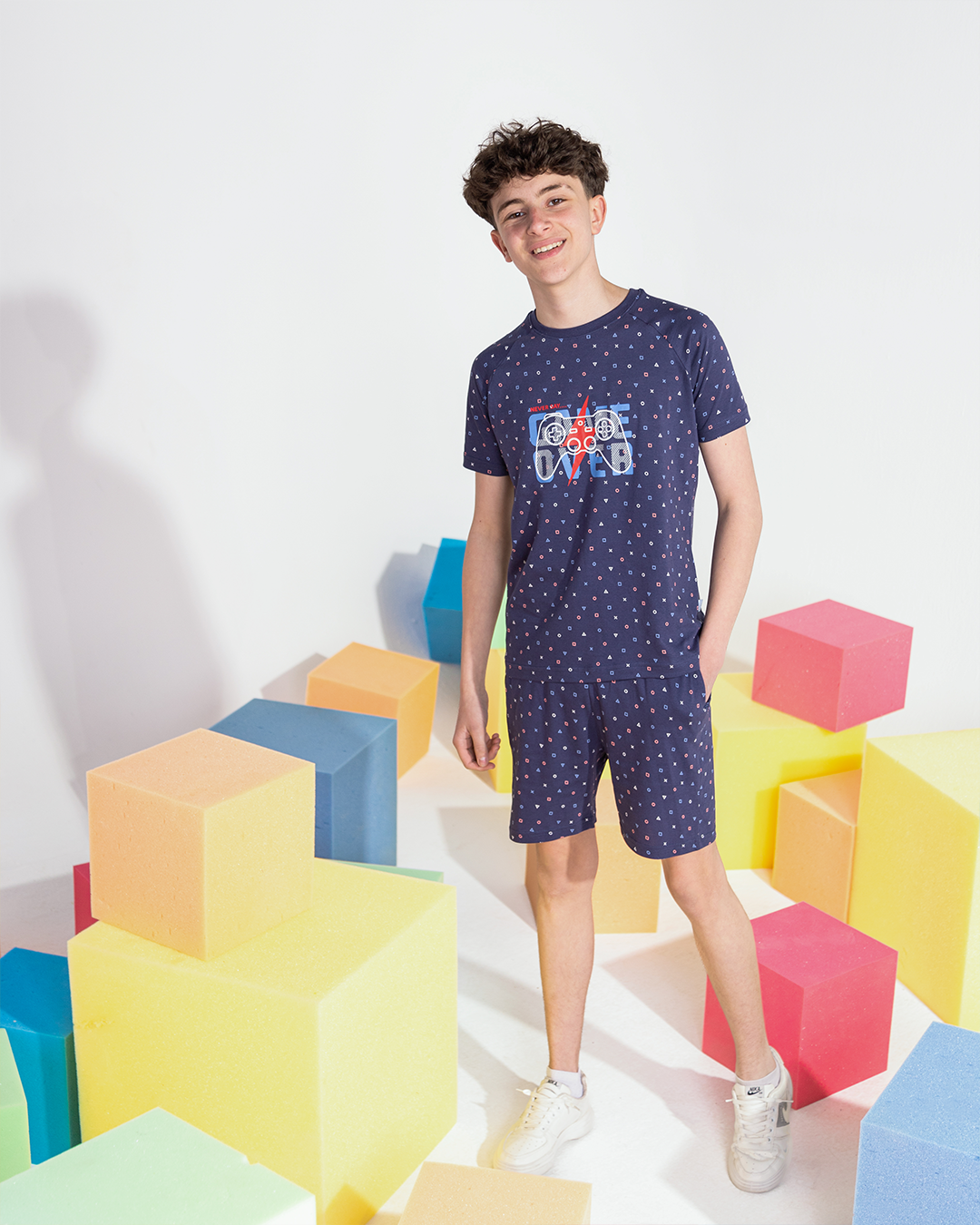 game over boys' pajamas, printed T-shirt and shorts