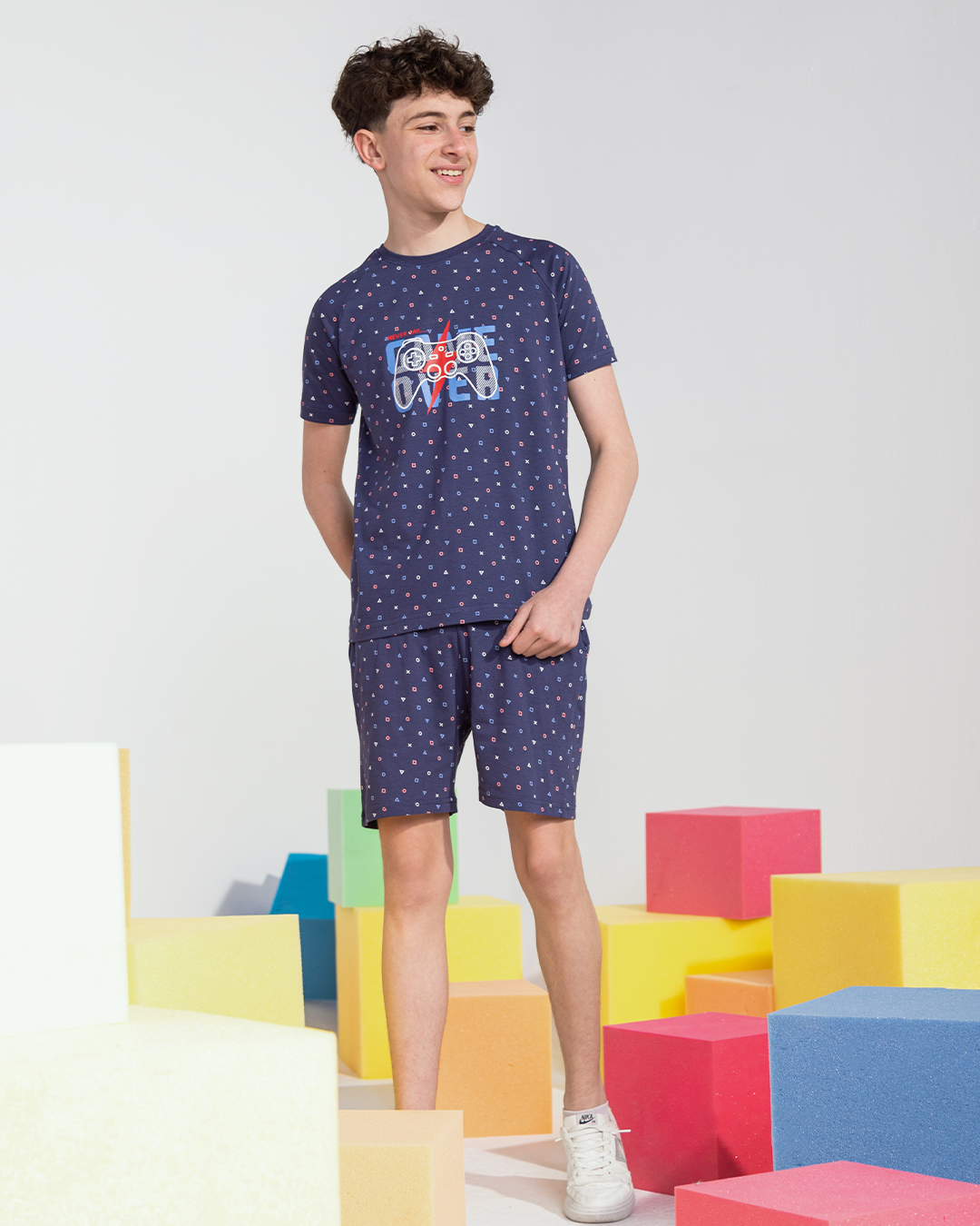 game over boys' pajamas, printed T-shirt and shorts