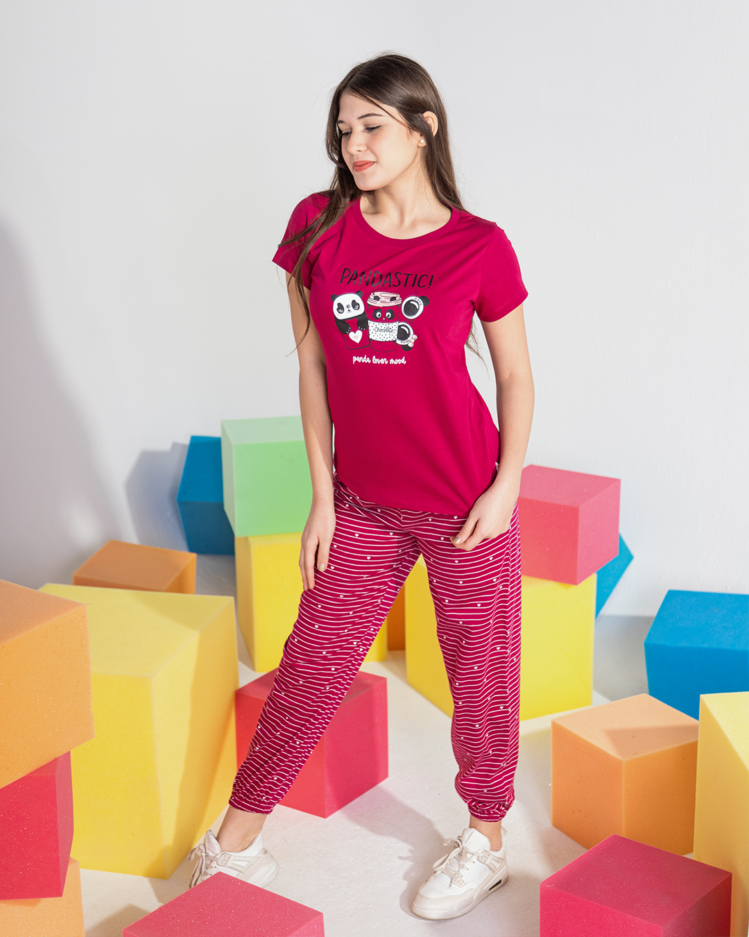 PANDASTIC! Girls' panda pajamas * printed pants
