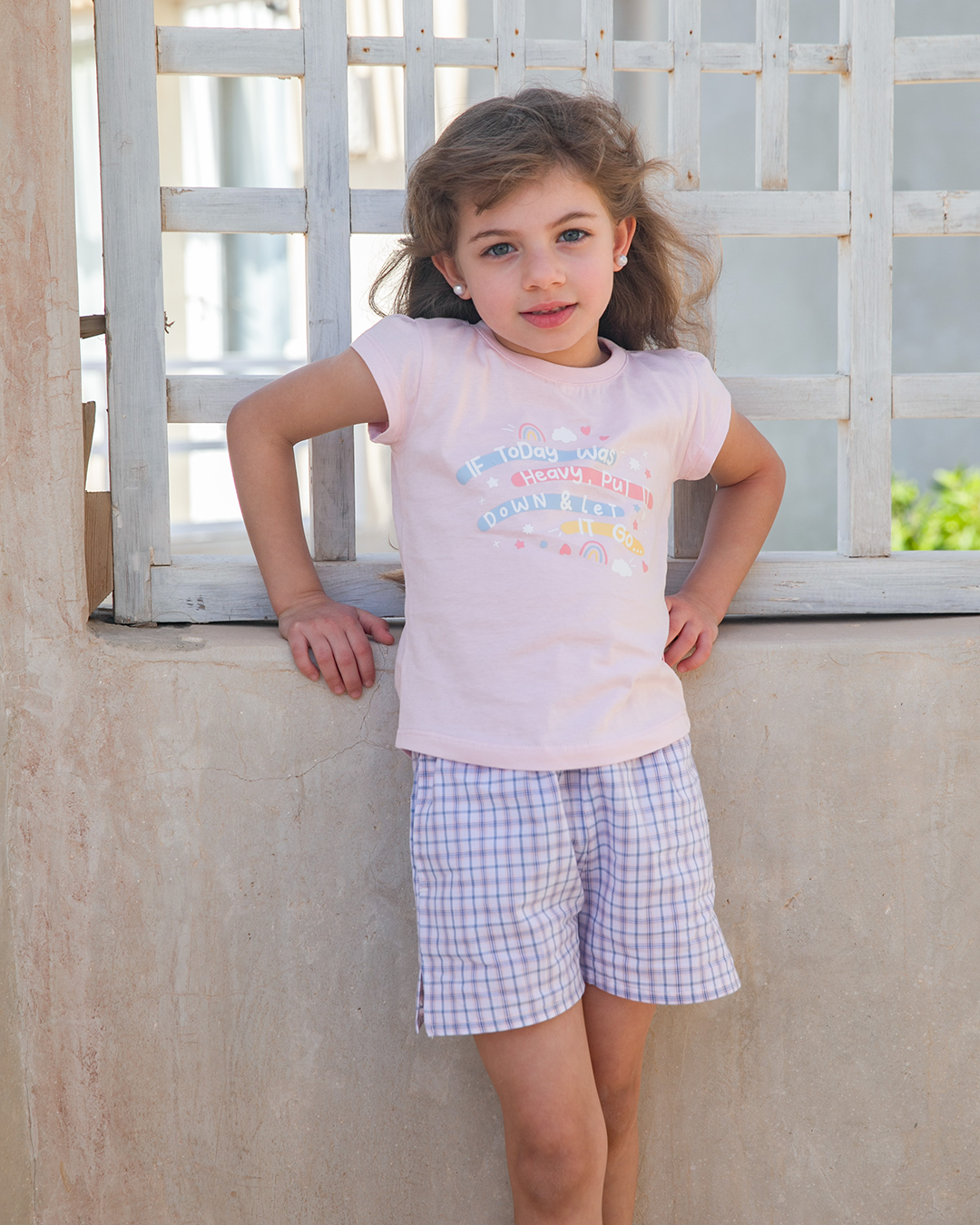 Rainbow girls' pajamas short Viella