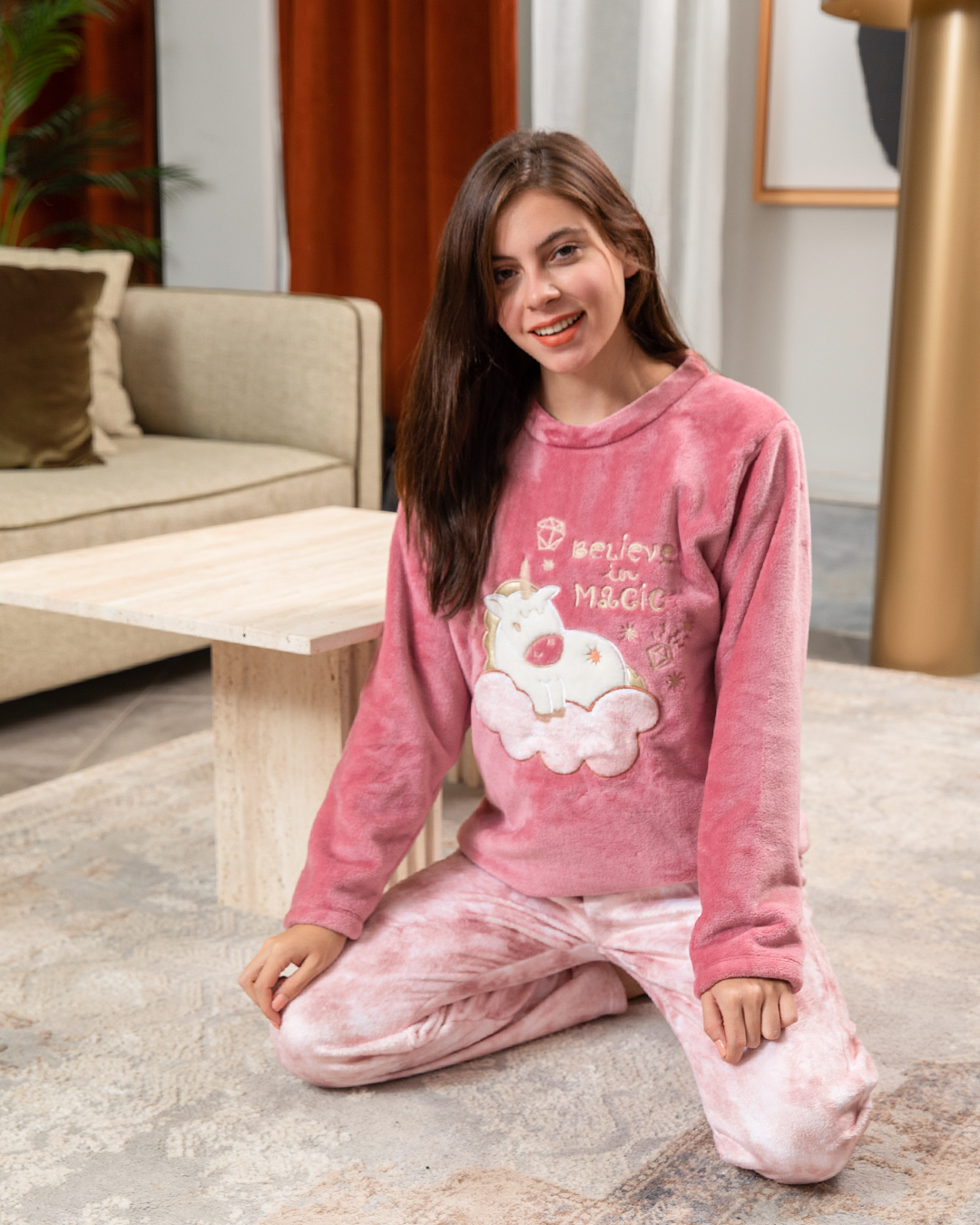 Polar women's pajamas with embroidered unicorn