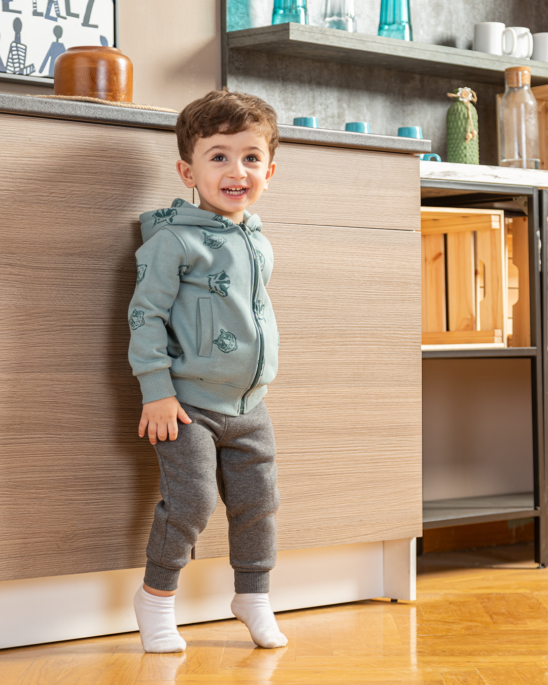  boys' pajamas, Capisho, zippered Fox