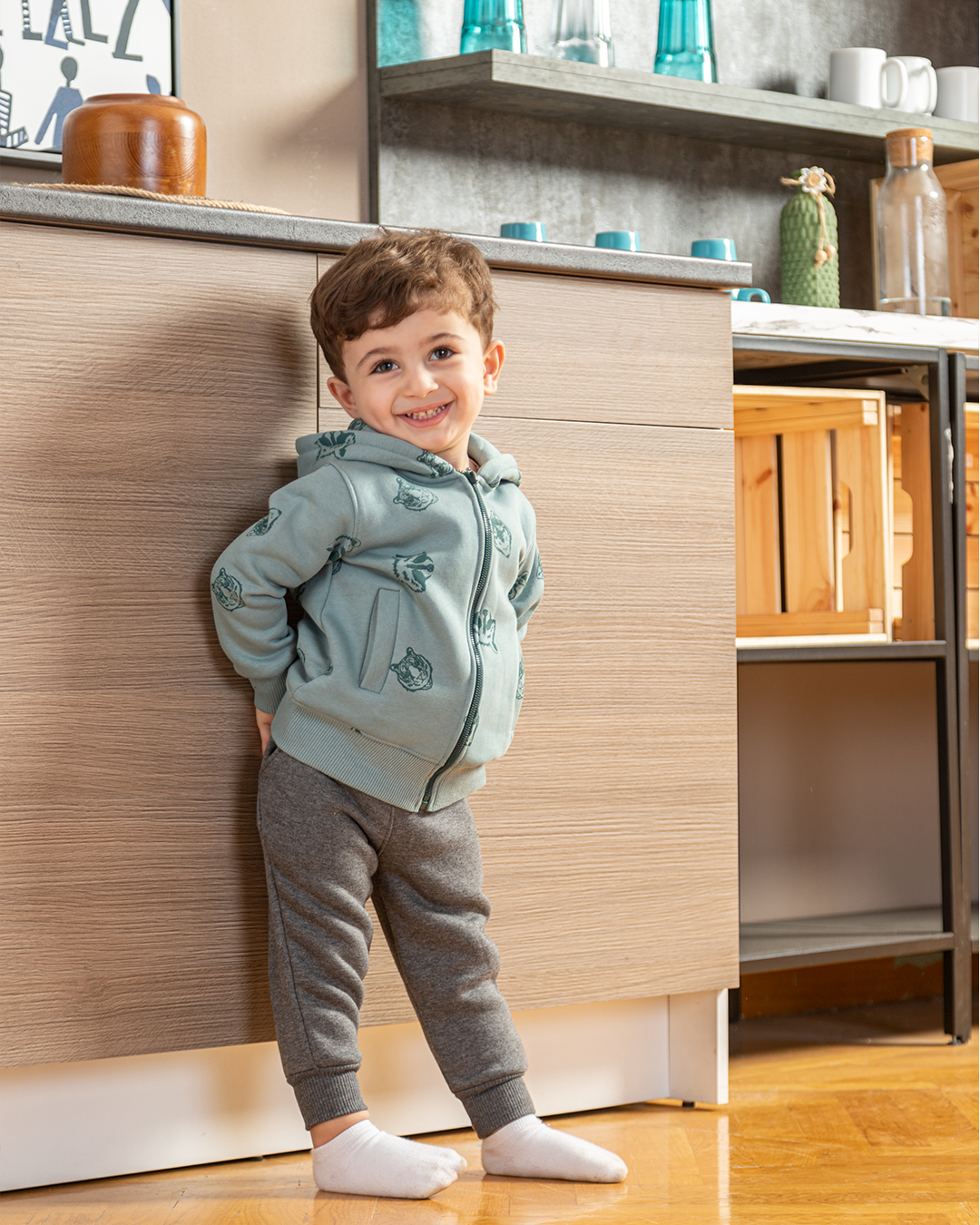  boys' pajamas, Capisho, zippered Fox