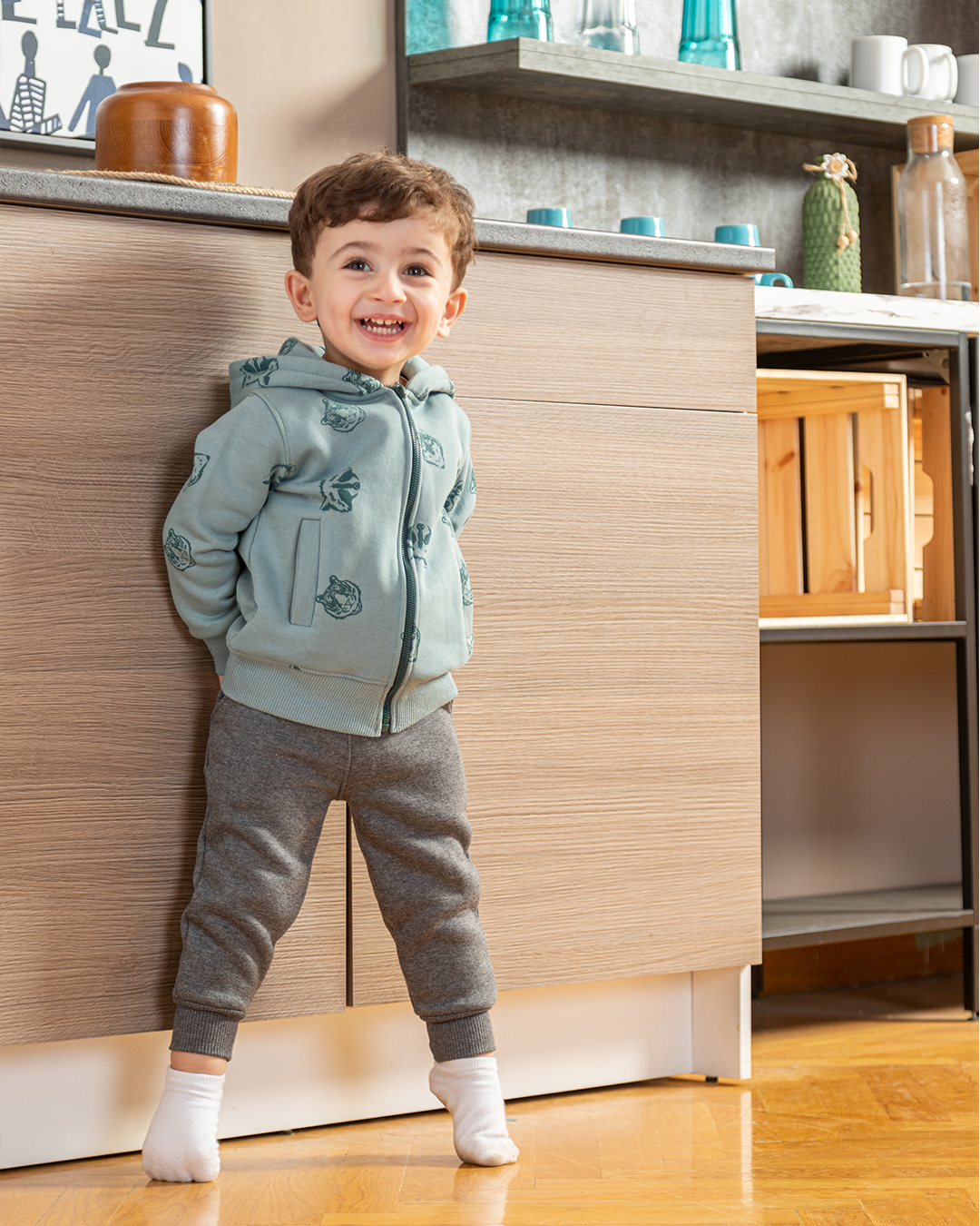  boys' pajamas, Capisho, zippered Fox