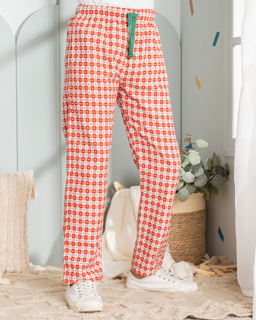 Children's checkered trousers