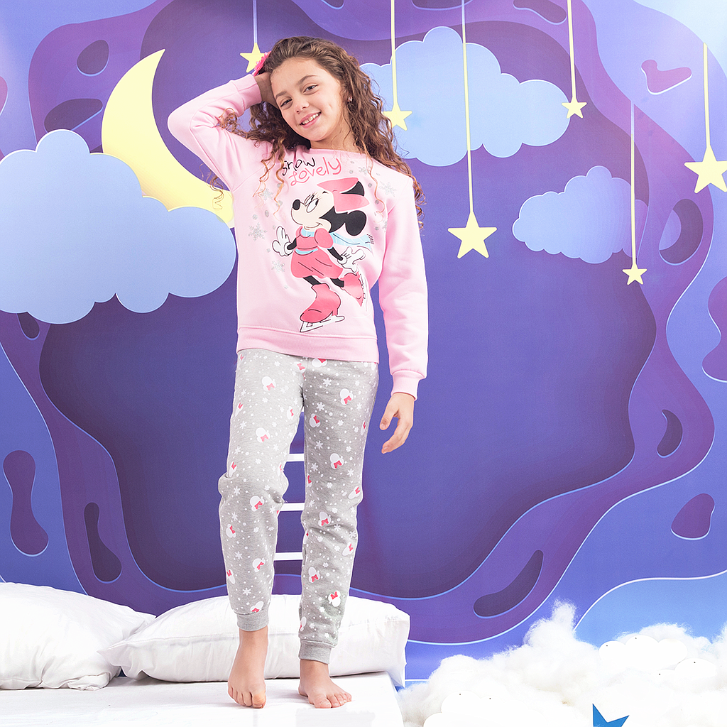 snow lovely minnie girls pajamas
