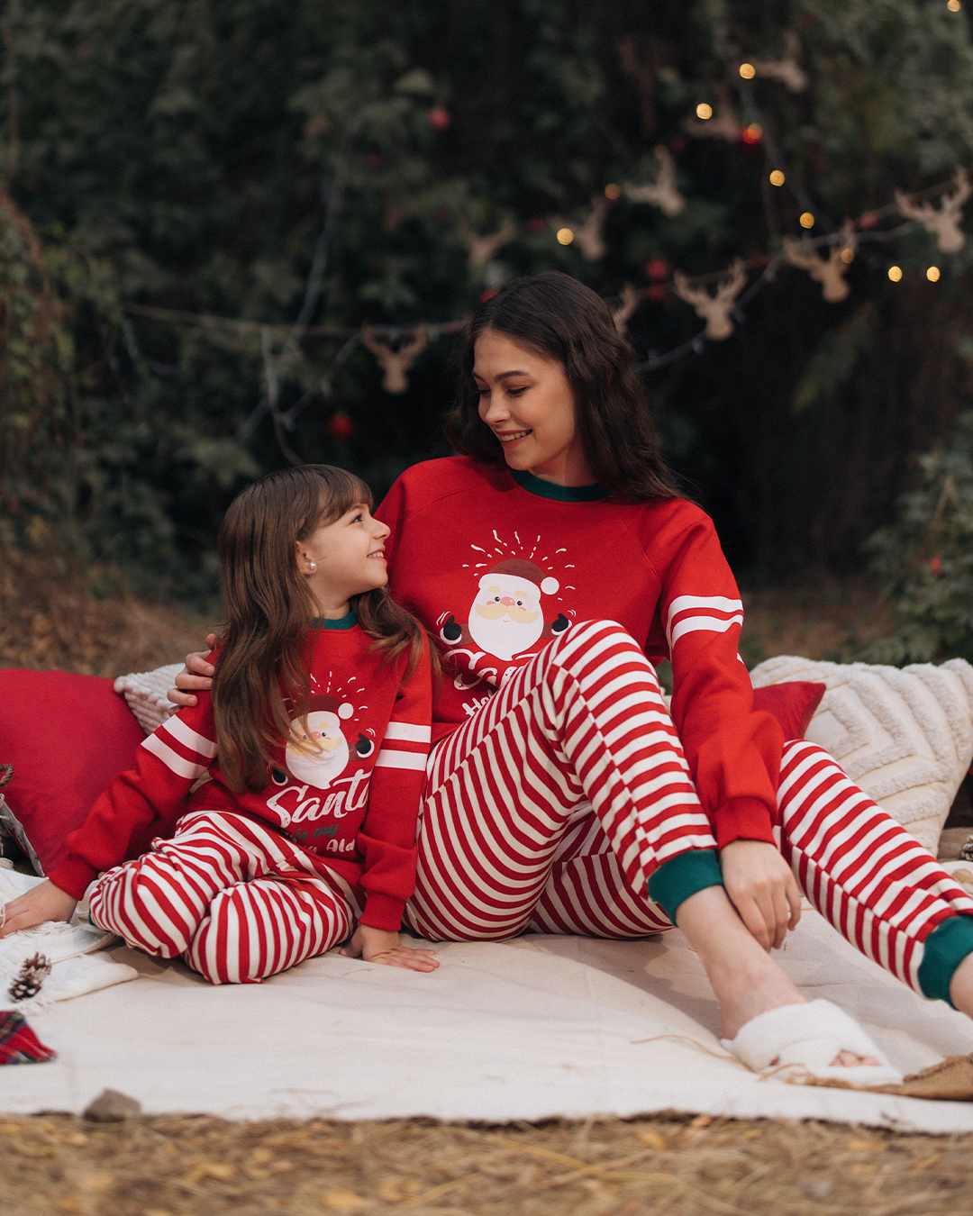 Santa is my holiday alarm Women's Christmas Pajamas