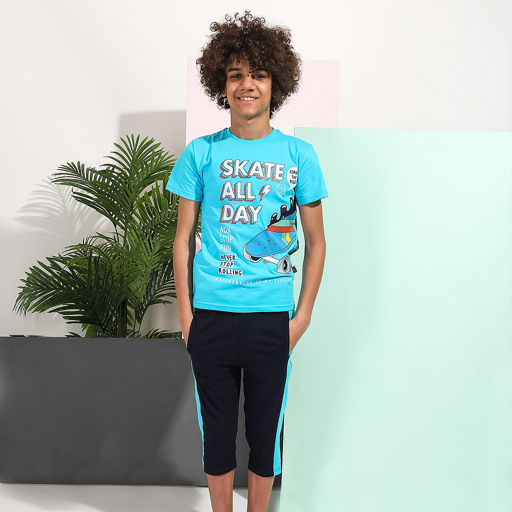 Skate All Day بيجاما اولادي بنتاكور