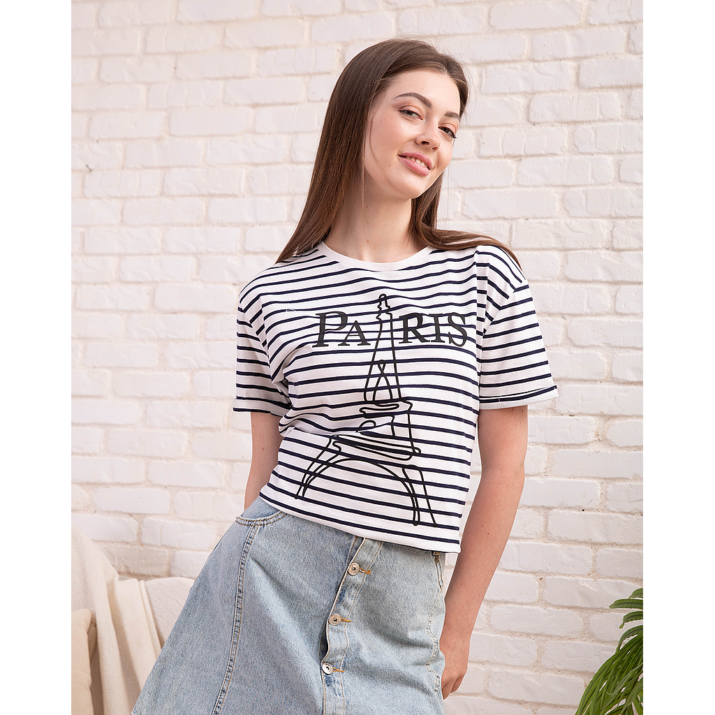 PARIS Women's Striped T-shirt