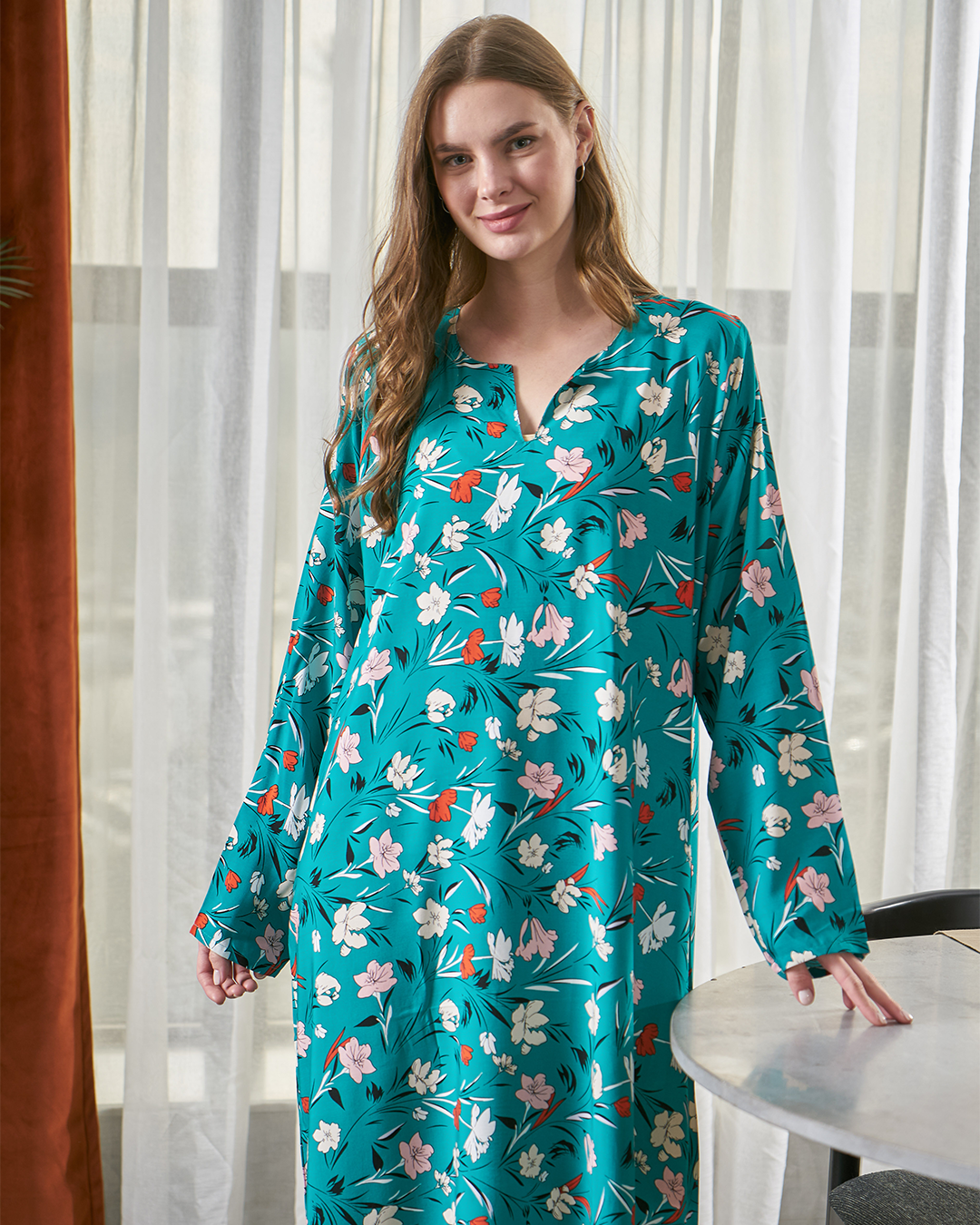 Viscose shirt with floral sleeves 51