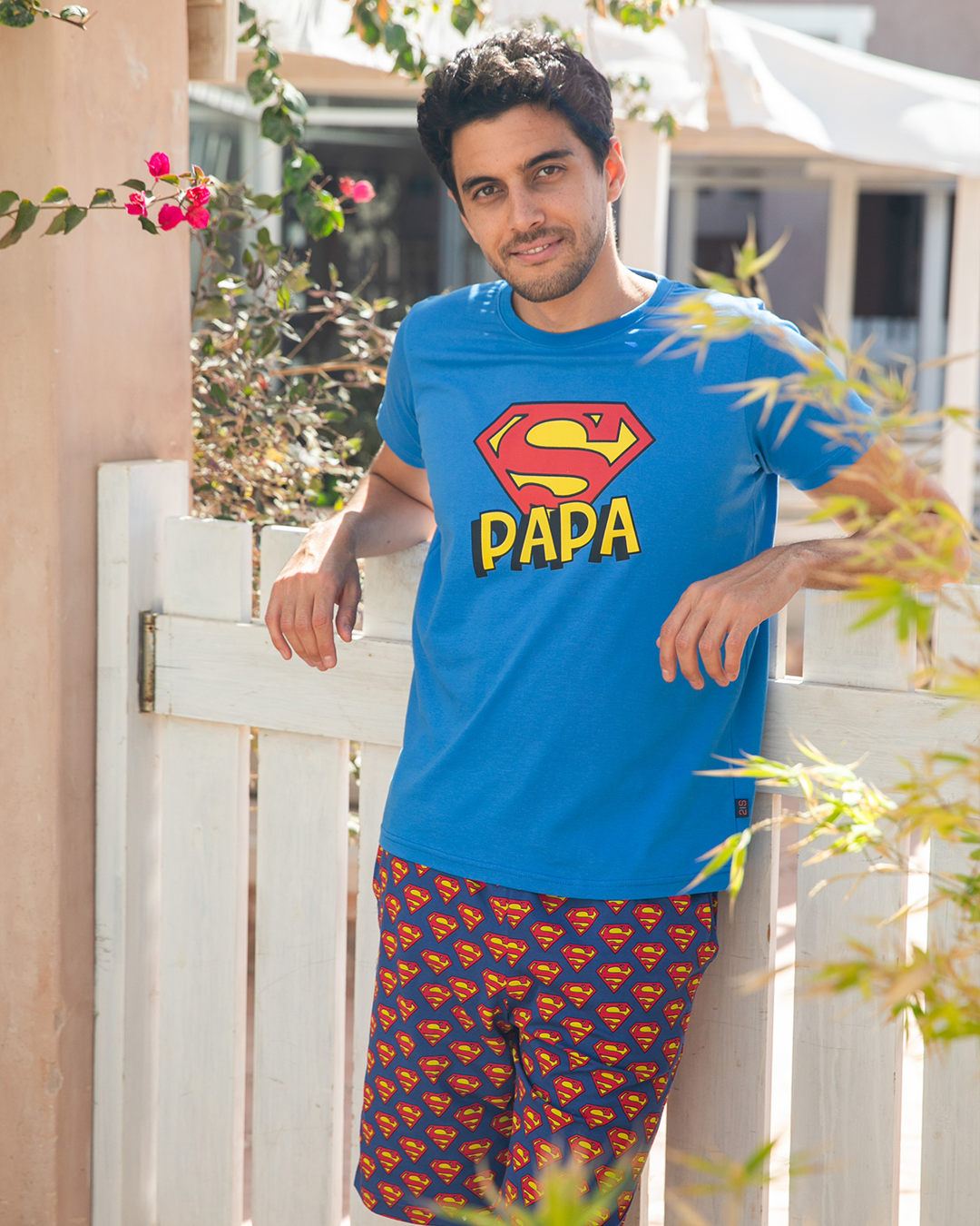 superman men's pajama shorts