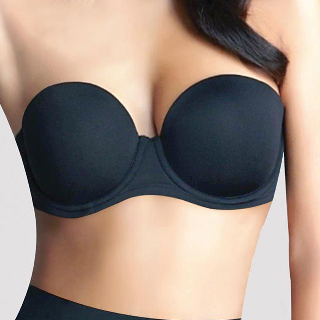 Loksa Cup B Push Up Strap Thin Bra 100/42B Black: Buy Online at Best Price  in Egypt - Souq is now