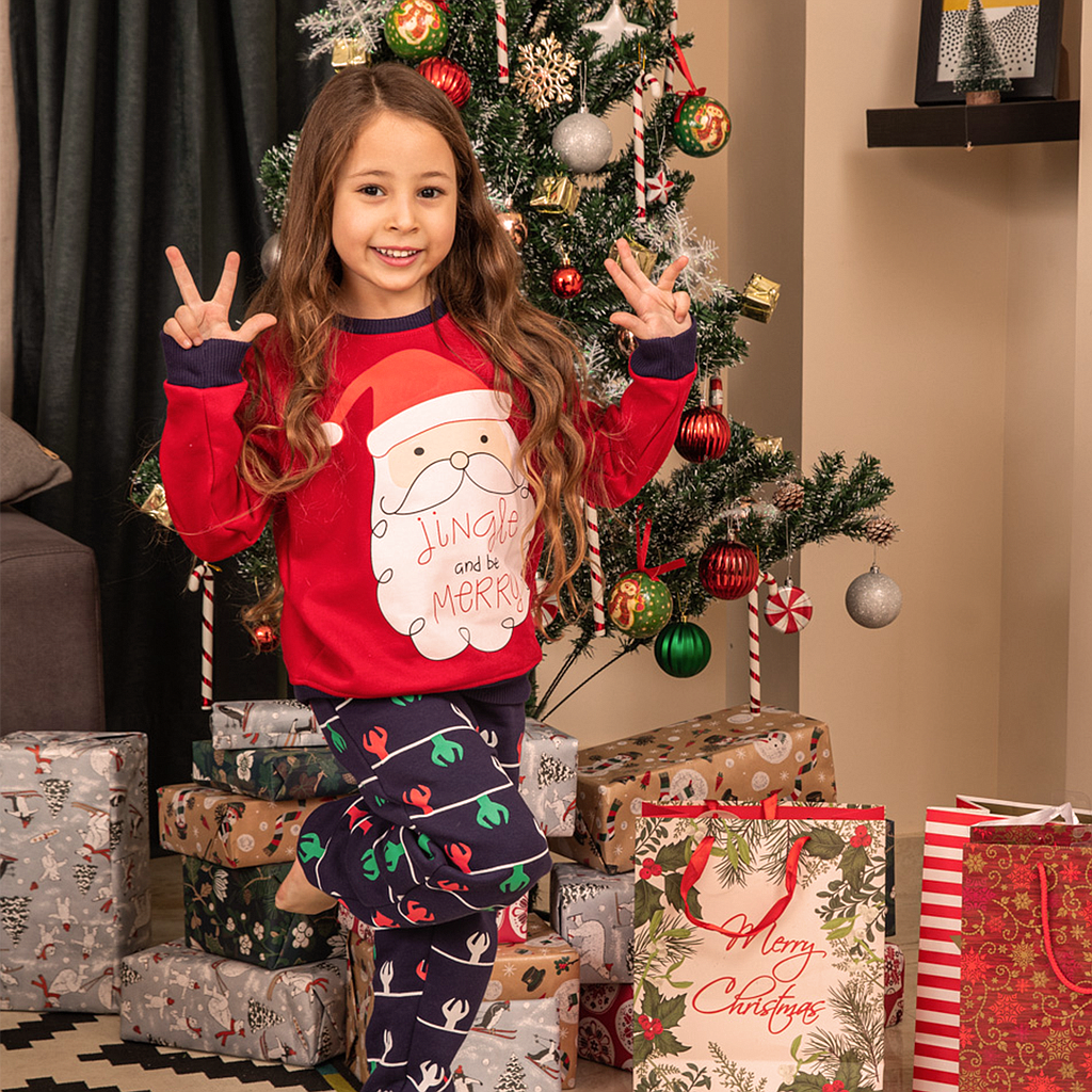 Jingle and be merry girls' pajamas