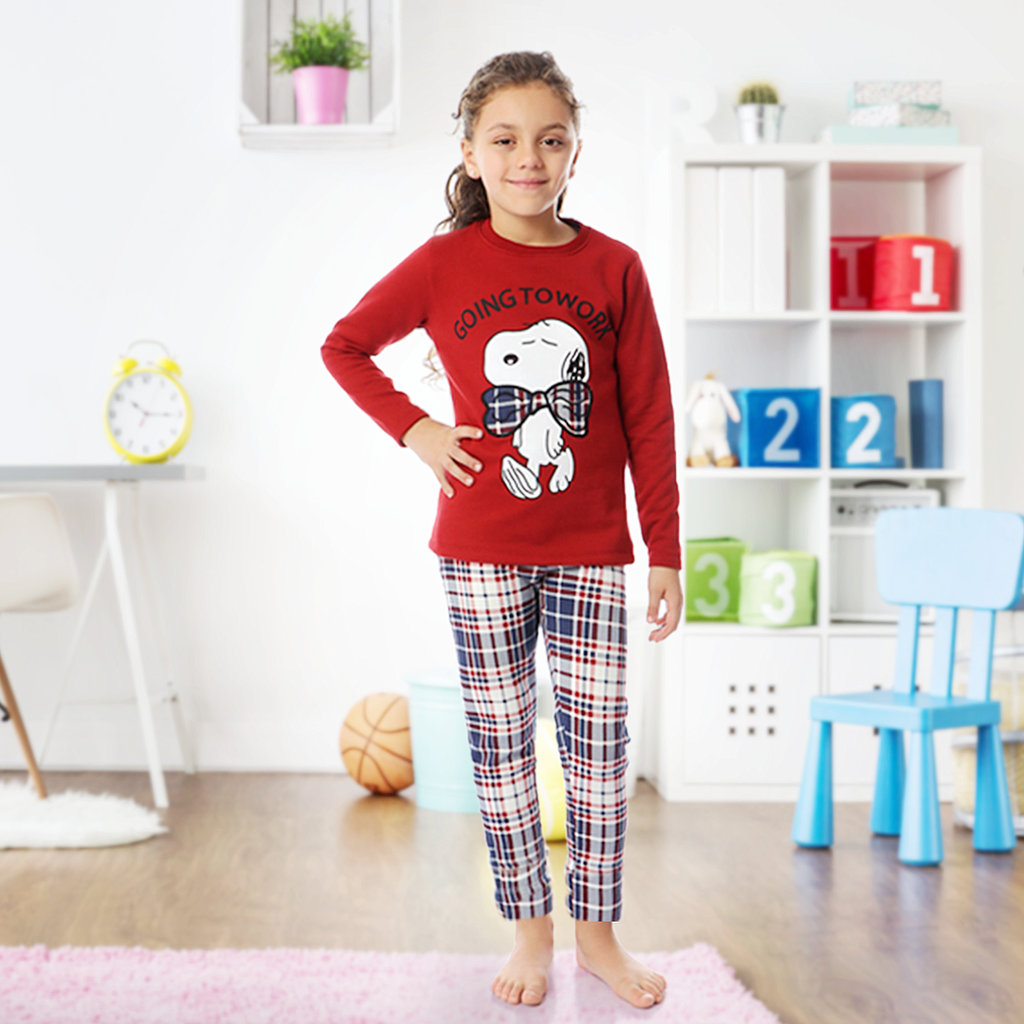 Winter pajamas for girls Snoopy