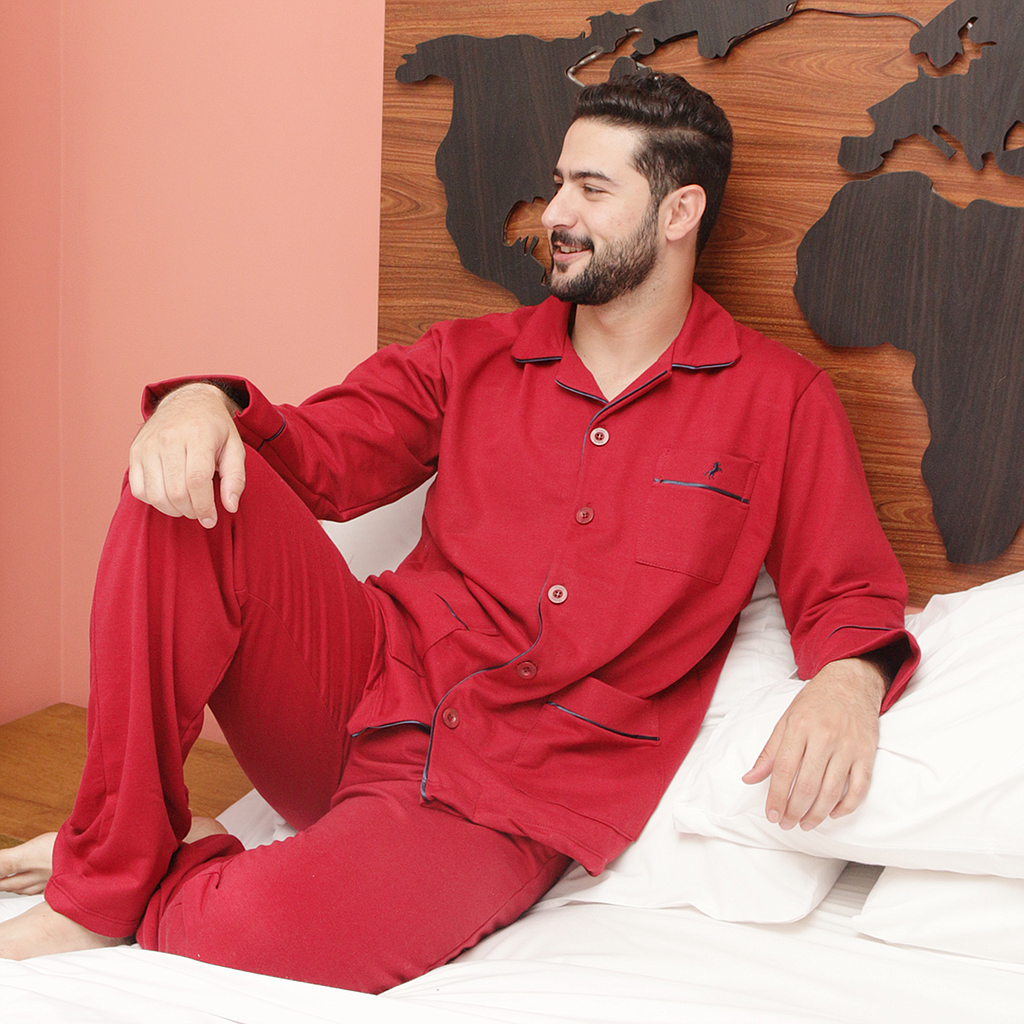 Cool men's pajamas with buttons